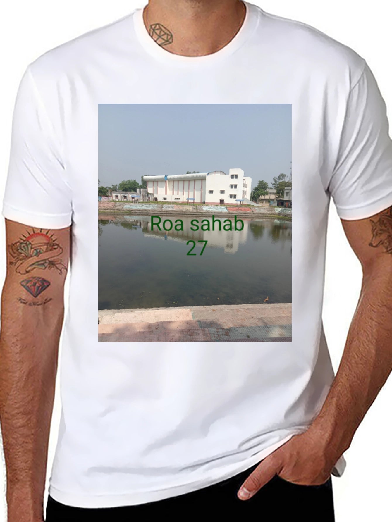 Building by the lake T-shirt