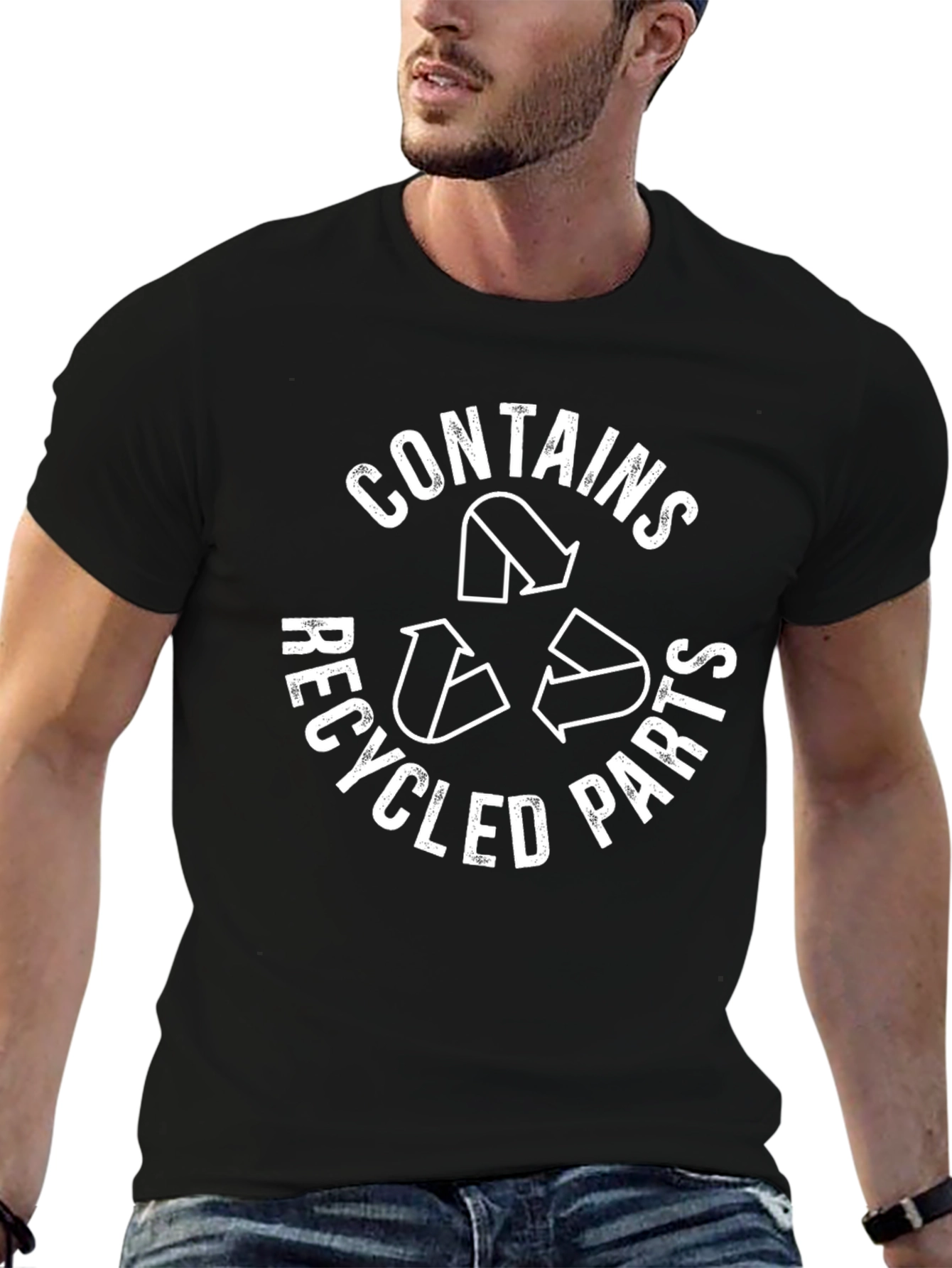 Contains Recycled Parts T-Shirt - Eco-Friendly