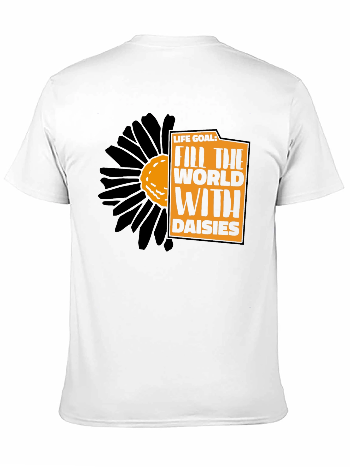 Life Goal Daisies Graphic Tee - Black Unisex T-Shirt