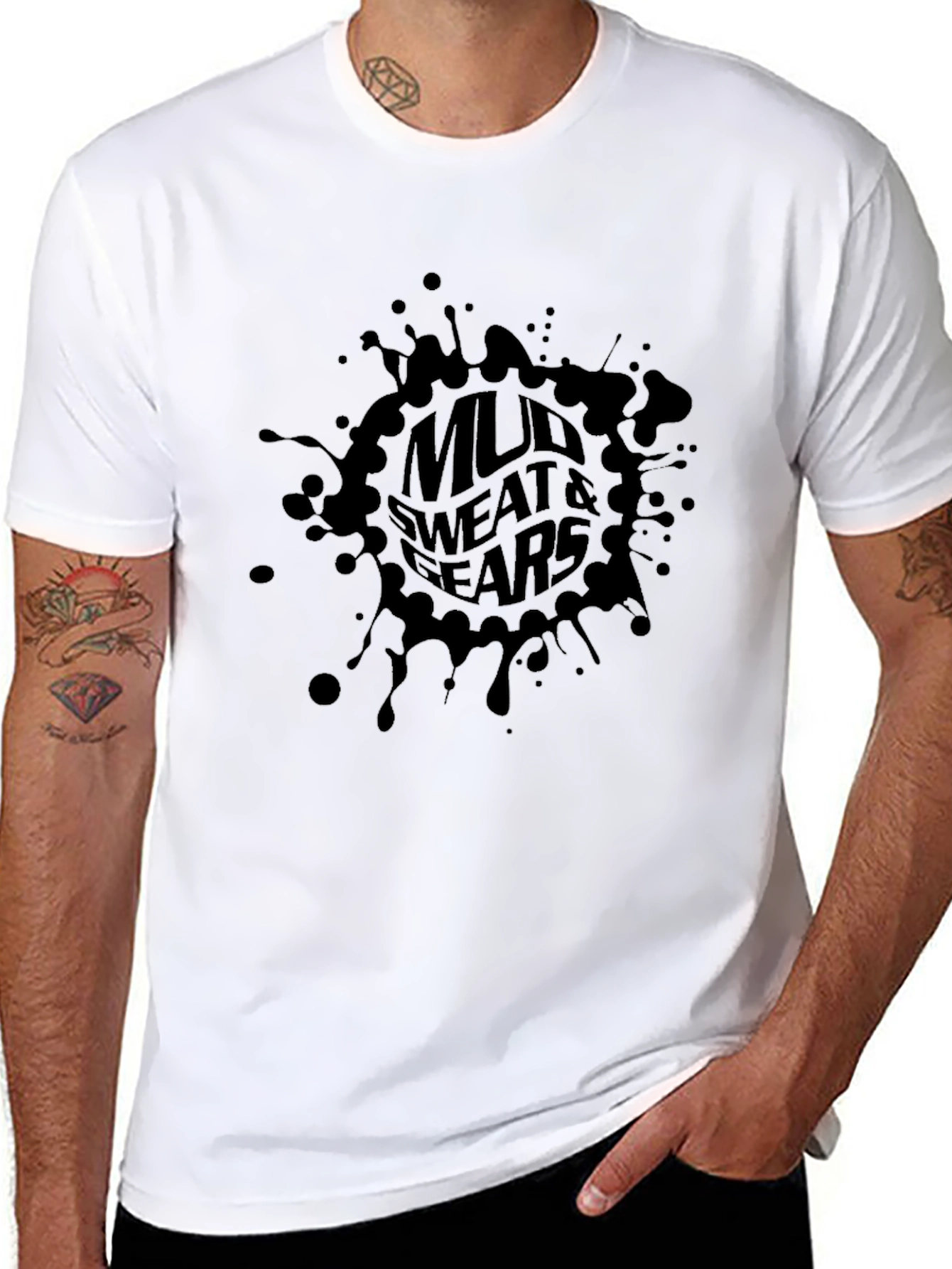 Mud Sweat & Fears Black Graphic T-Shirt