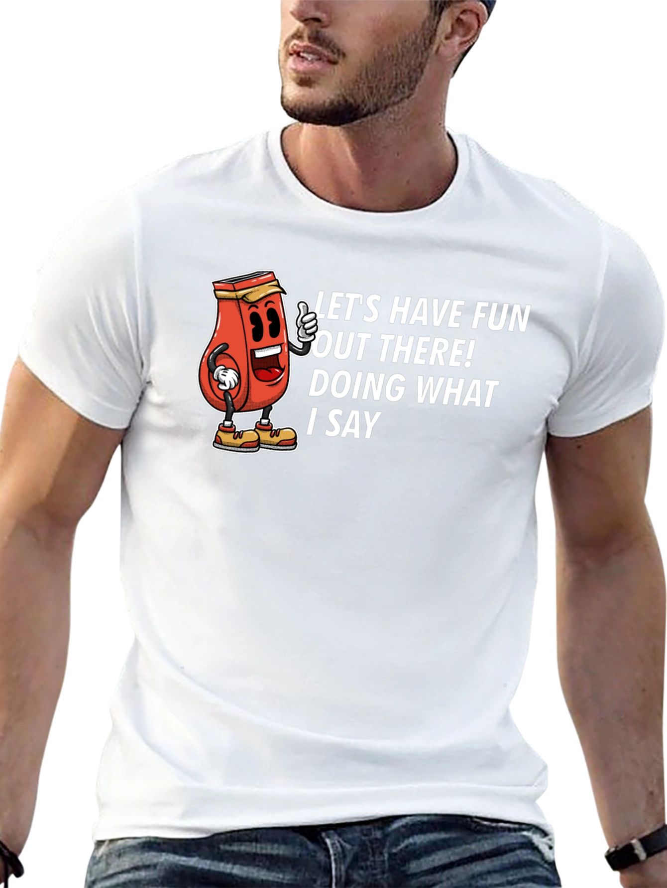 Funny Graphic Tee - Ketchup Boss Black T-Shirt