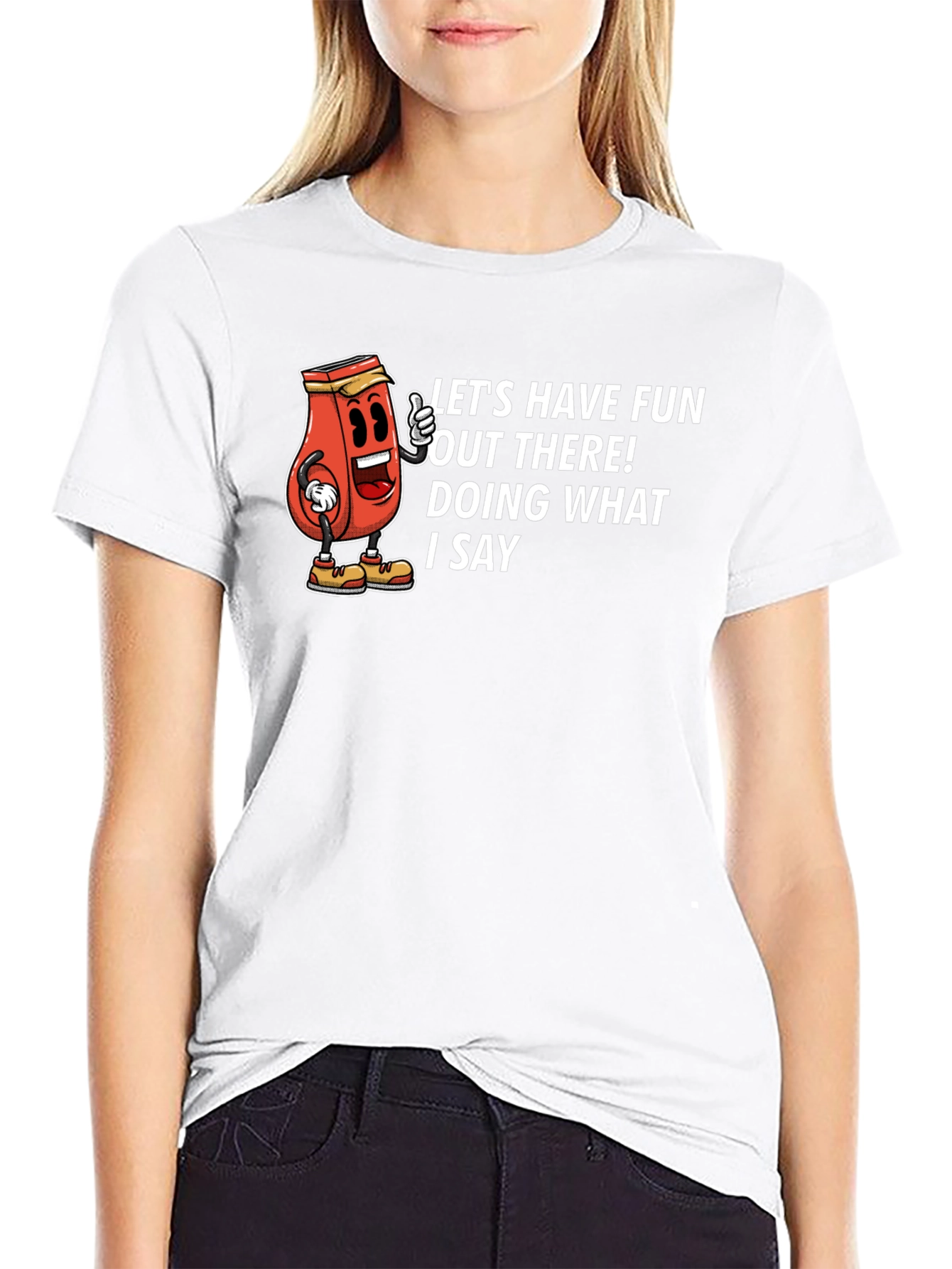 Funny Graphic Tee - Ketchup Boss Black T-Shirt