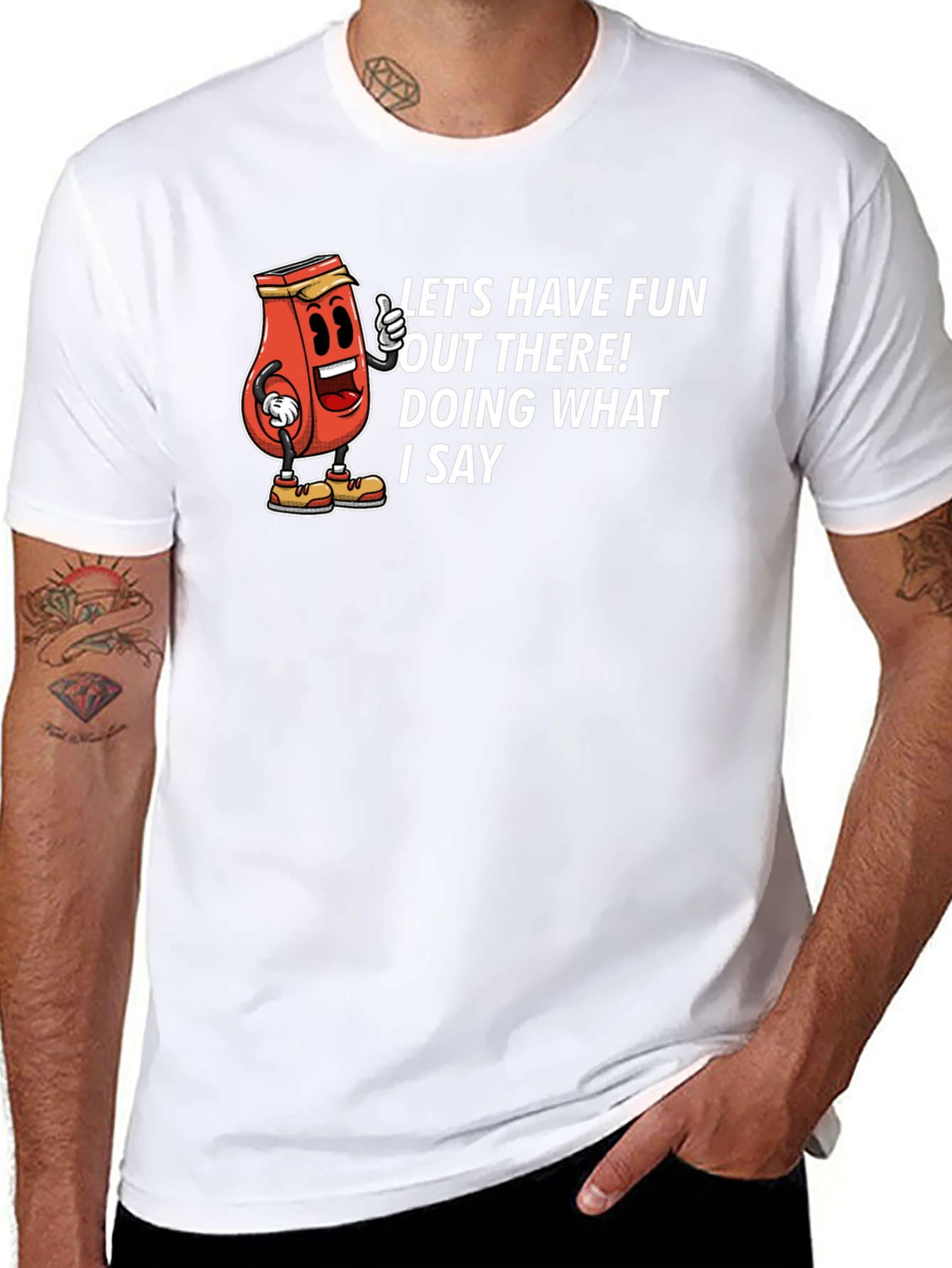 Funny Graphic Tee - Ketchup Boss Black T-Shirt