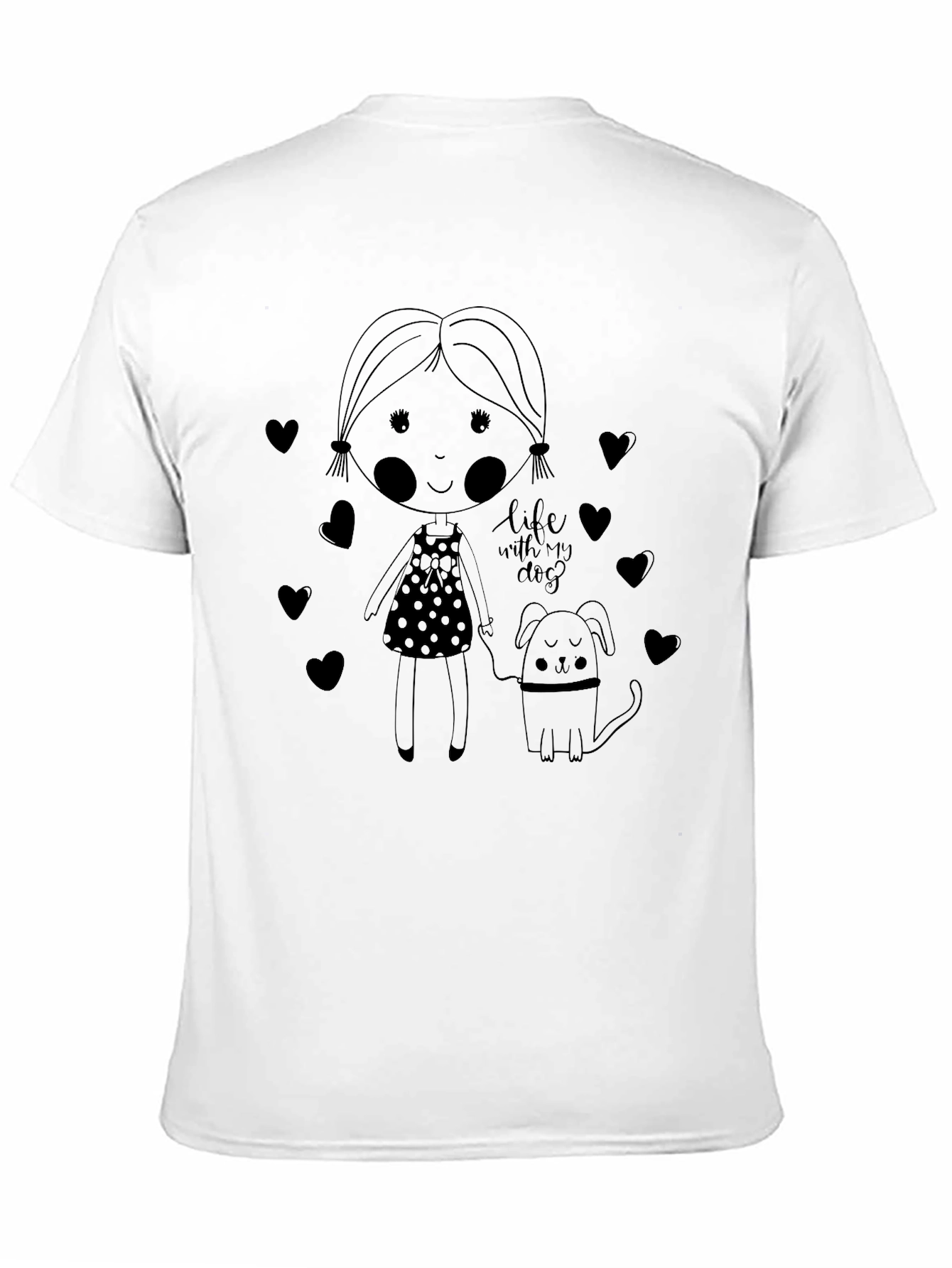 Life With My Dog Black Graphic Tee