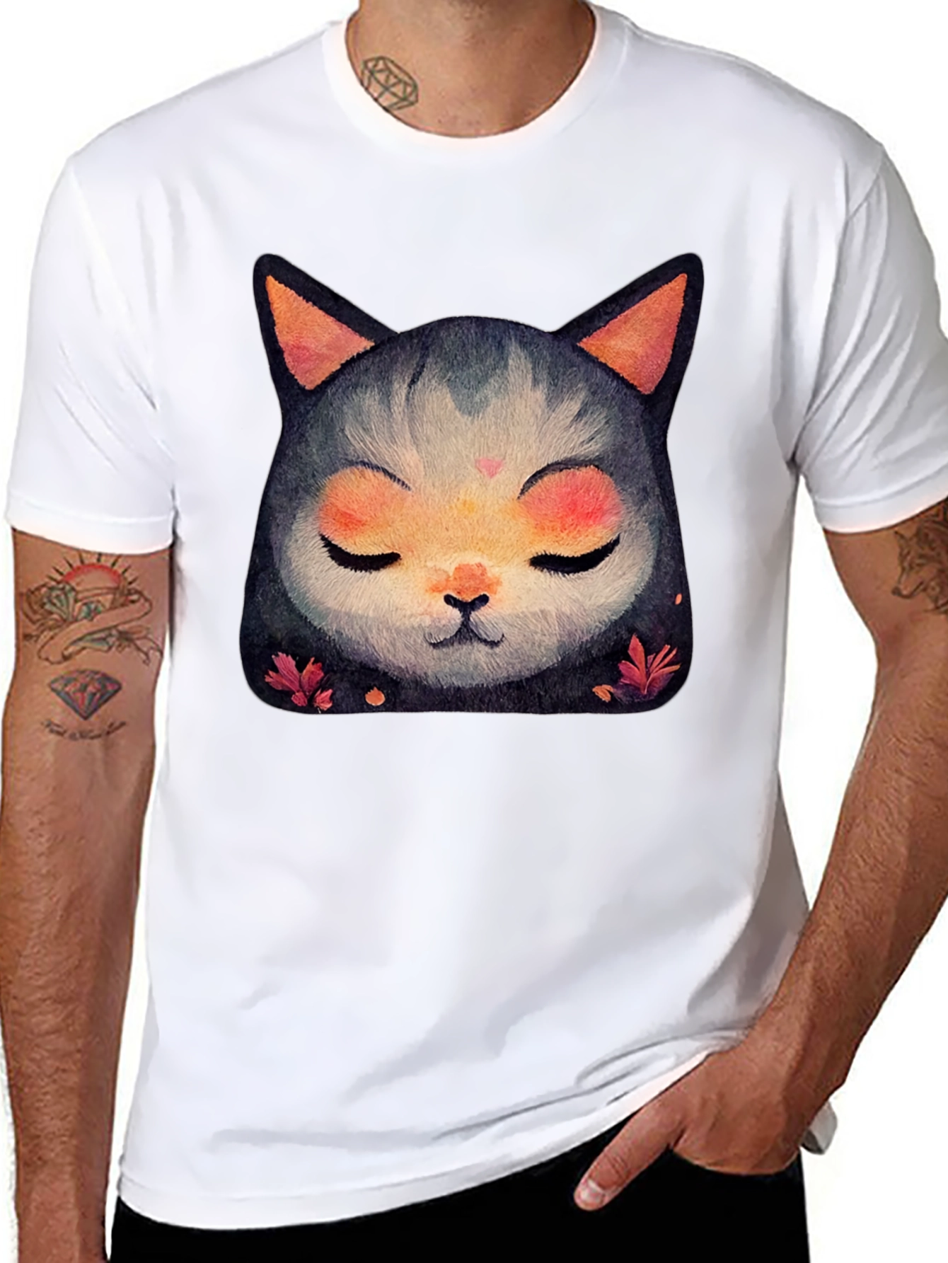 Cute Cat Graphic Tee - Unisex Soft Cotton T-Shirt