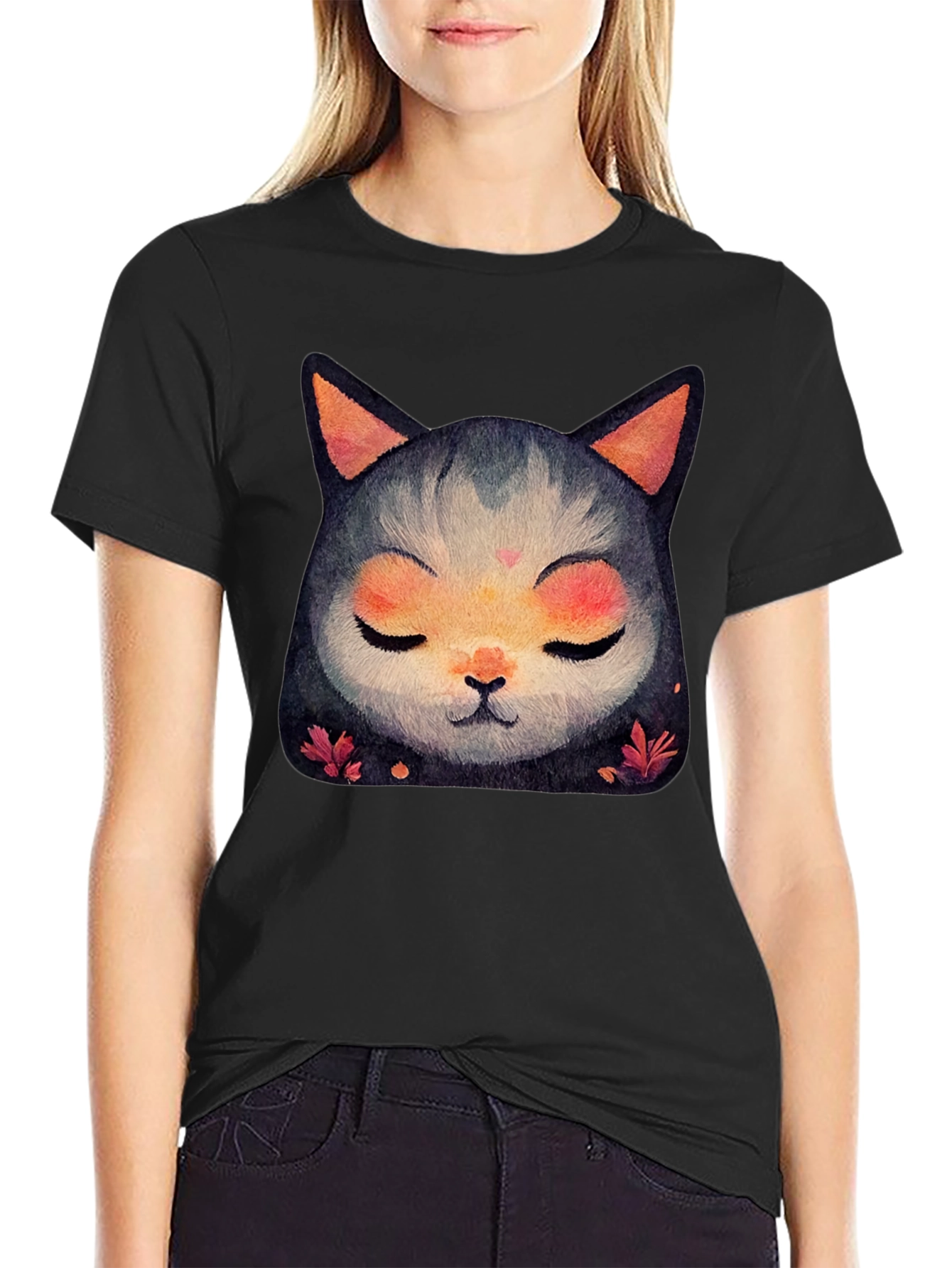 Cute Cat Graphic Tee - Unisex Soft Cotton T-Shirt