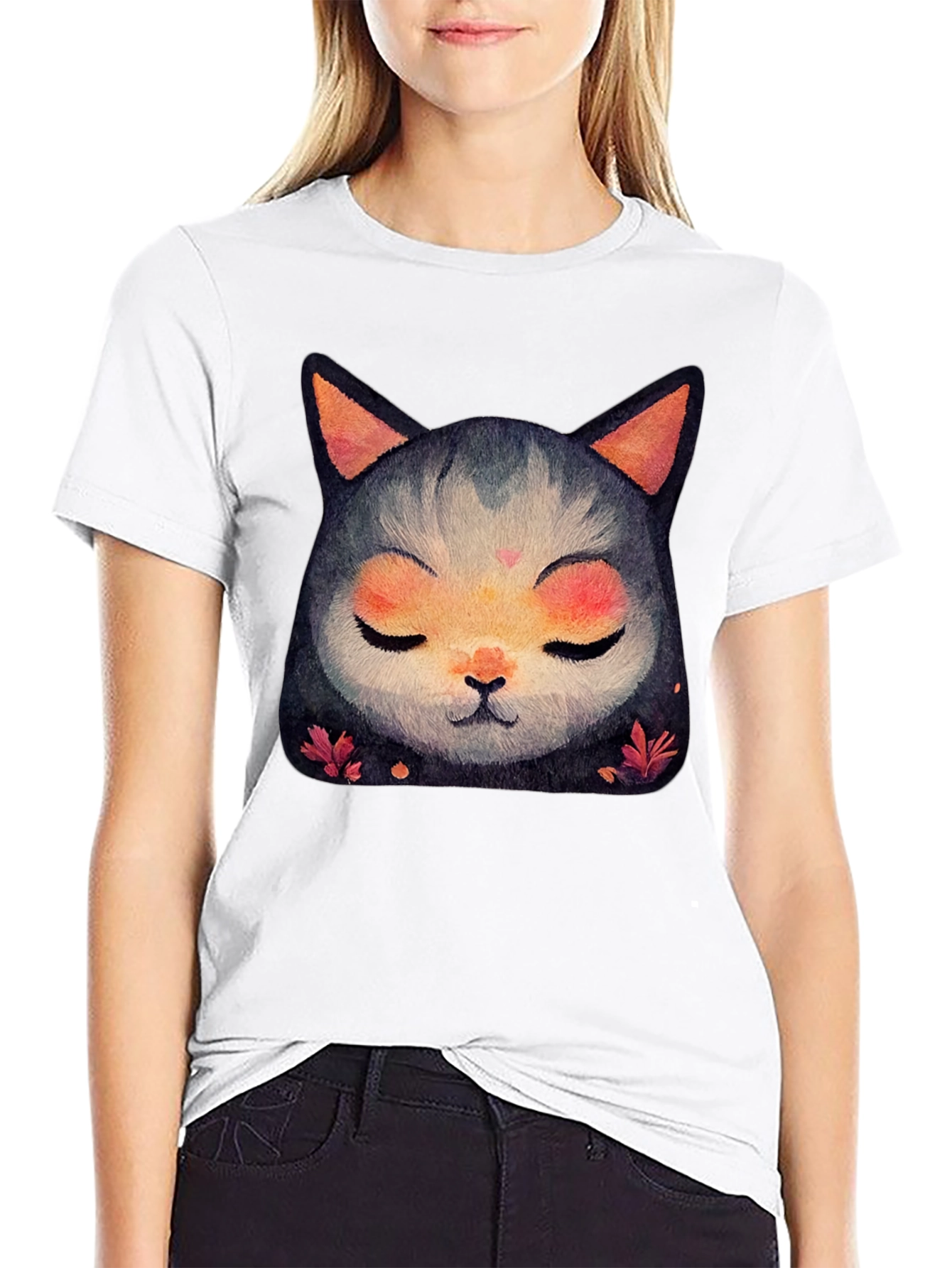 Cute Cat Graphic Tee - Unisex Soft Cotton T-Shirt