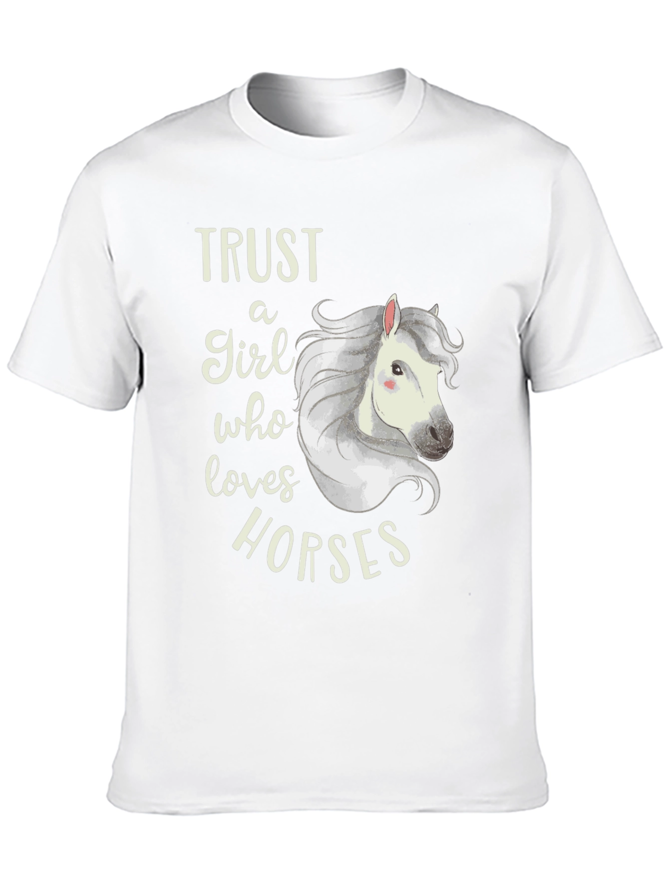 Trust a Girl Who Loves Horses Black T-Shirt