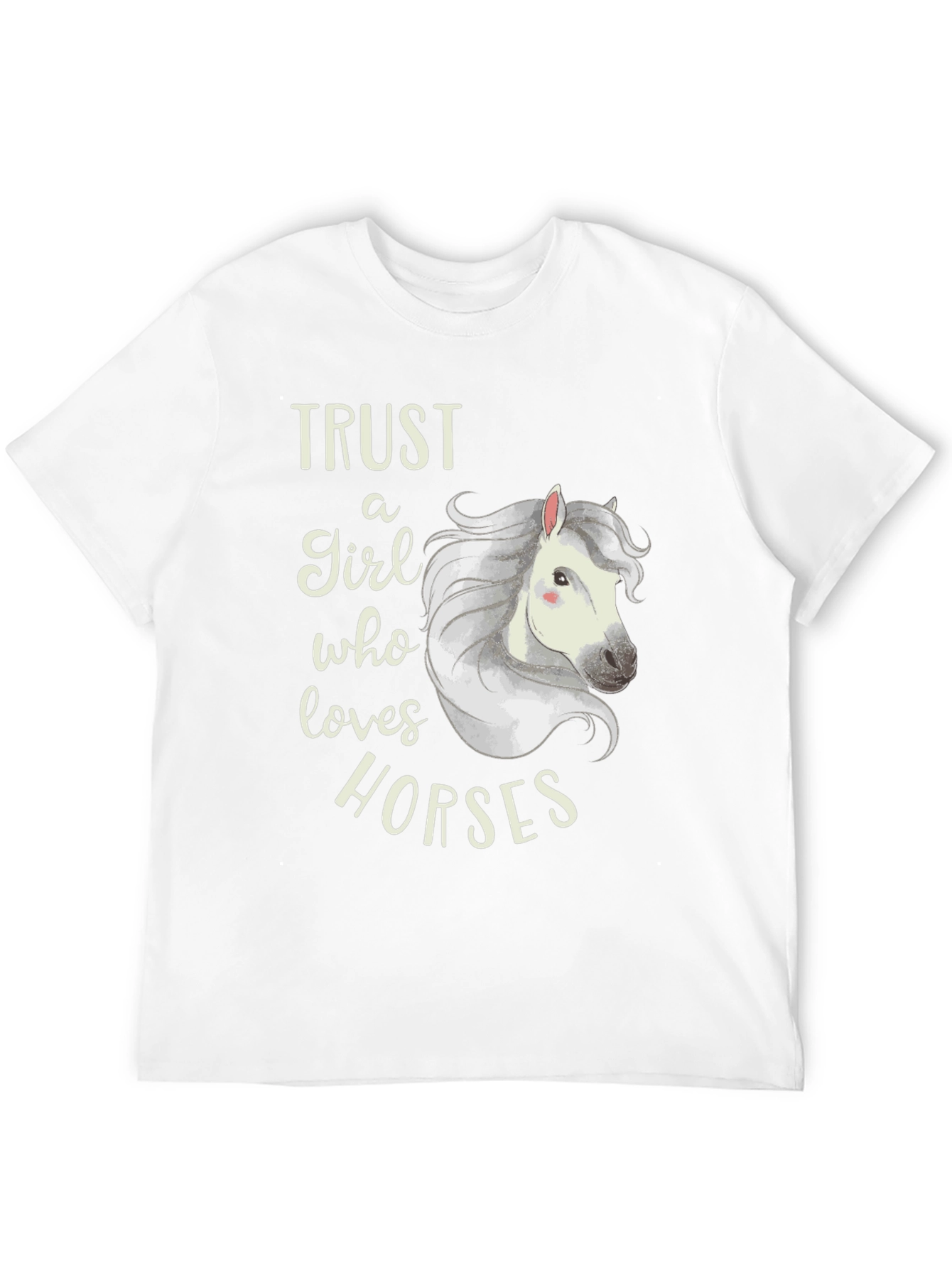 Trust a Girl Who Loves Horses Black T-Shirt