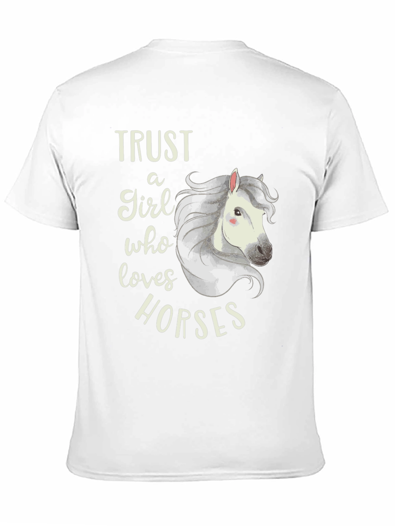 Trust a Girl Who Loves Horses Black T-Shirt