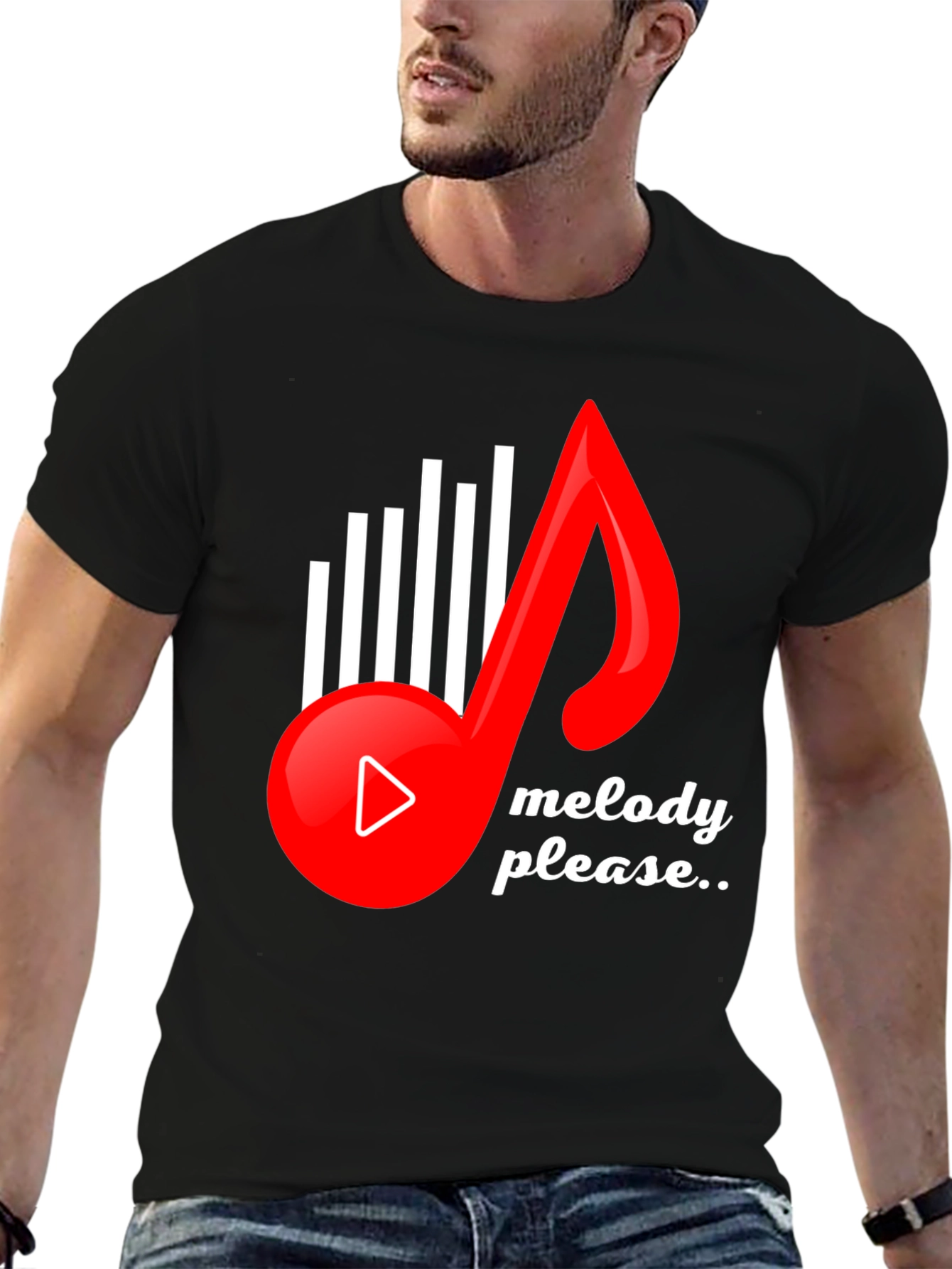 Melody Please Graphic Tee - Music Lover T-Shirt