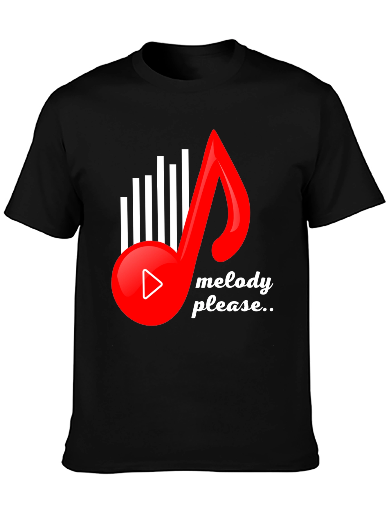 Melody Please Graphic Tee - Music Lover T-Shirt