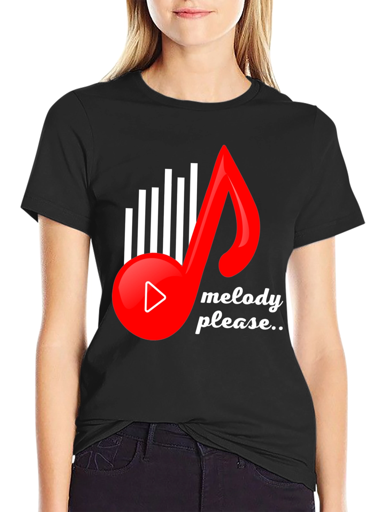 Melody Please Graphic Tee - Music Lover T-Shirt