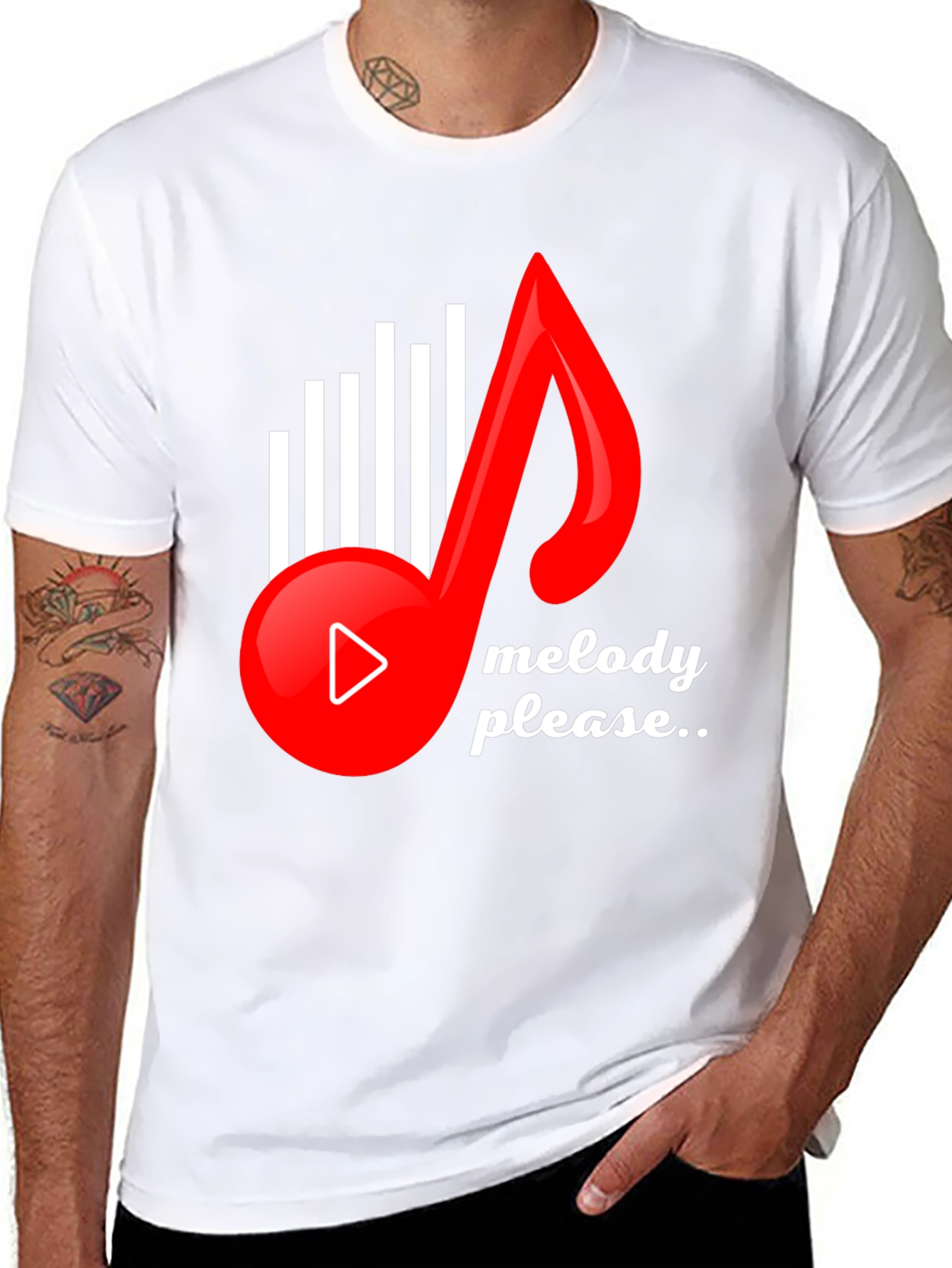 Melody Please Graphic Tee - Music Lover T-Shirt