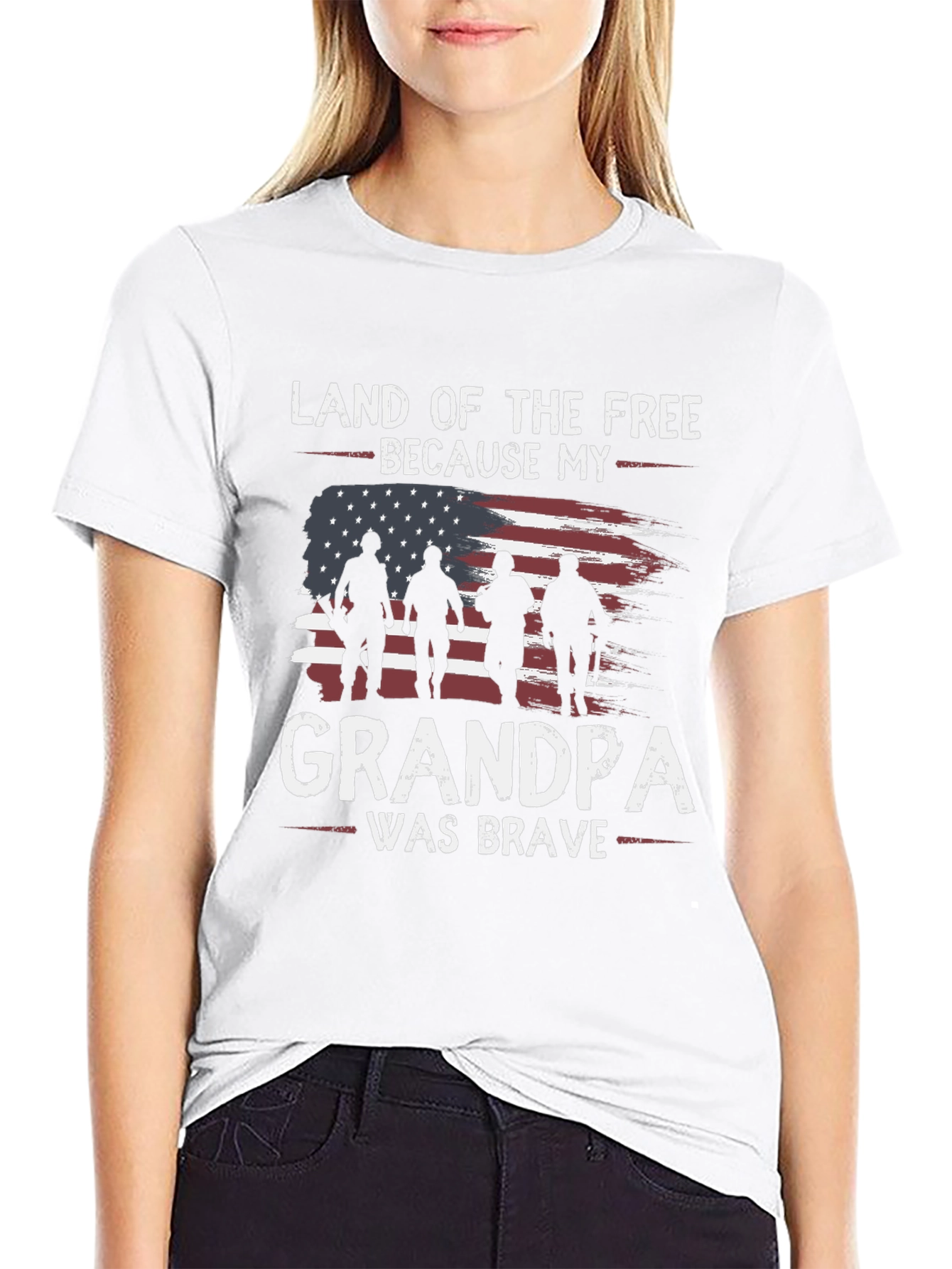 Land of the Free Grandpa Graphic Tee