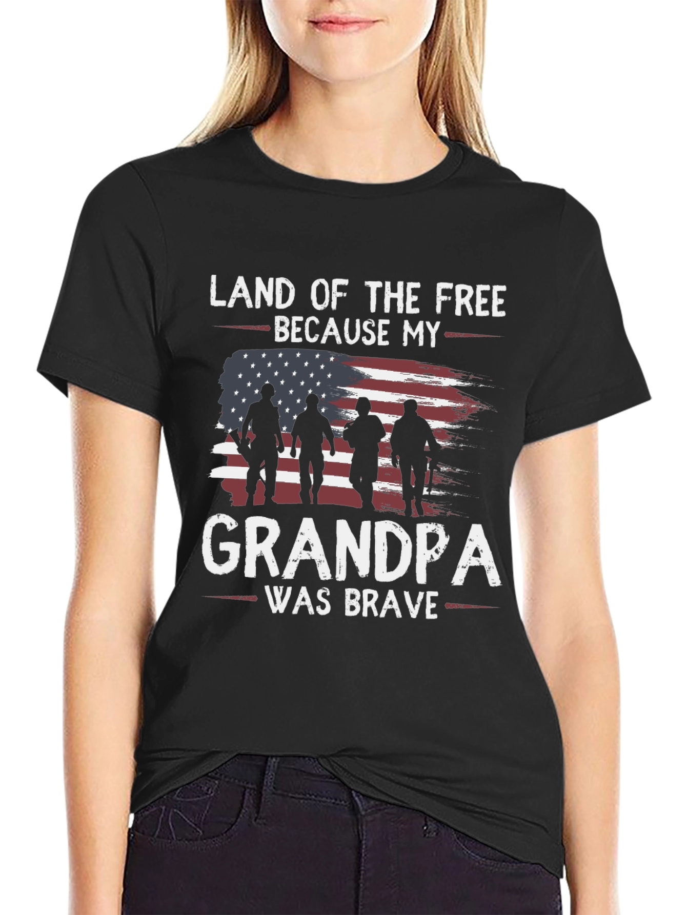 Land of the Free Grandpa Graphic Tee