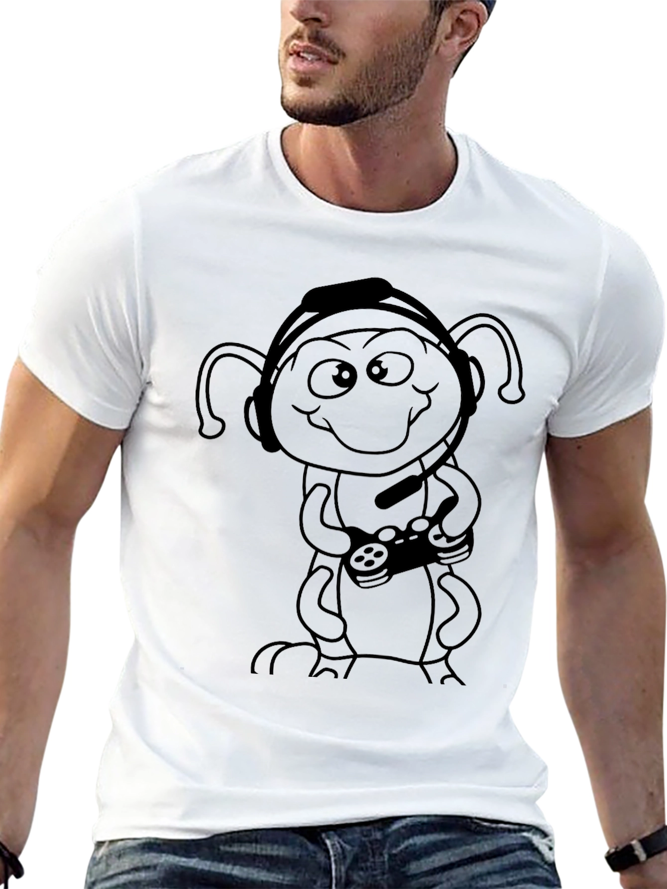 Gamer Alien Black T-Shirt