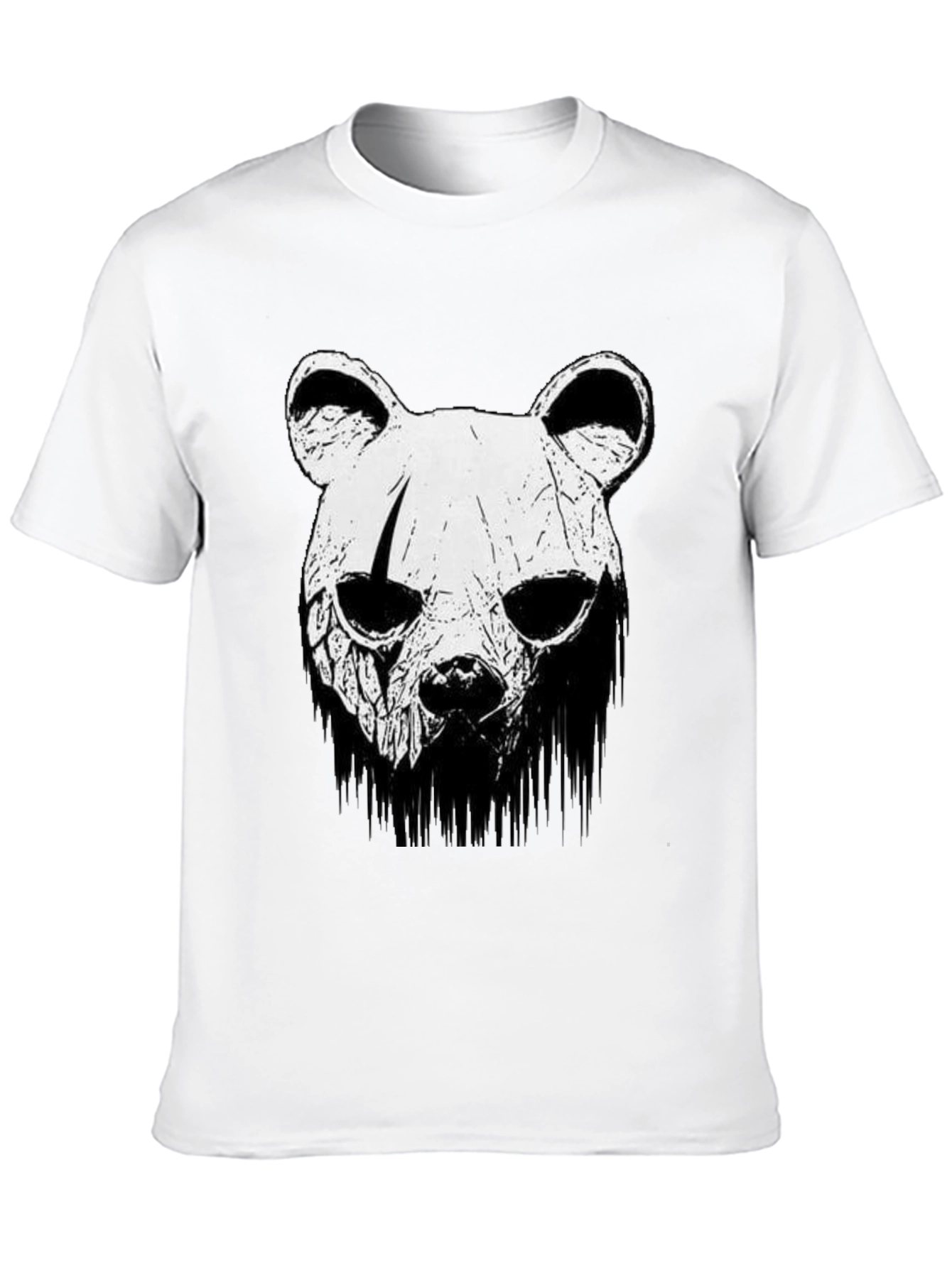 Bear Skull Graphic Black T-Shirt