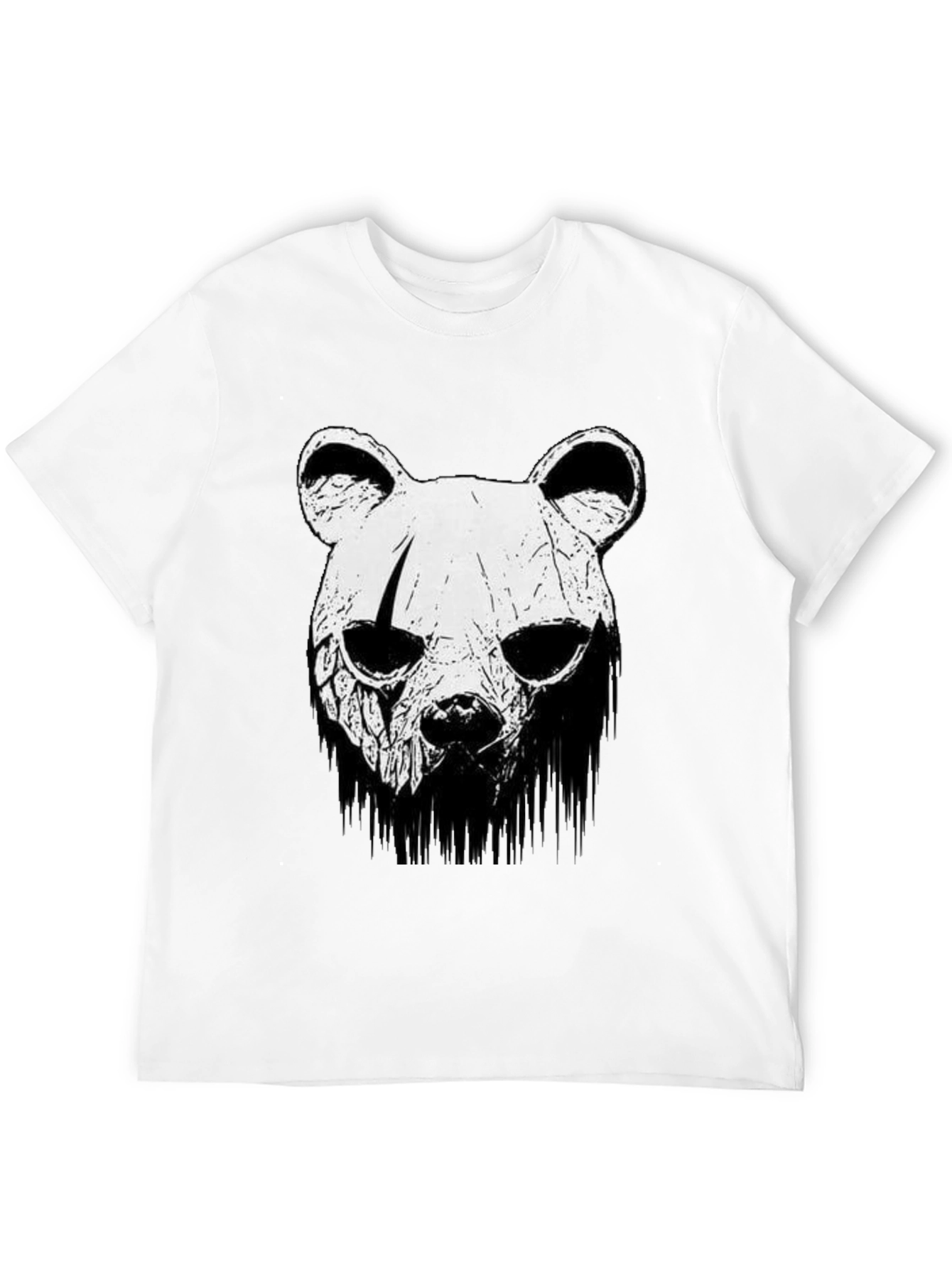 Bear Skull Graphic Black T-Shirt