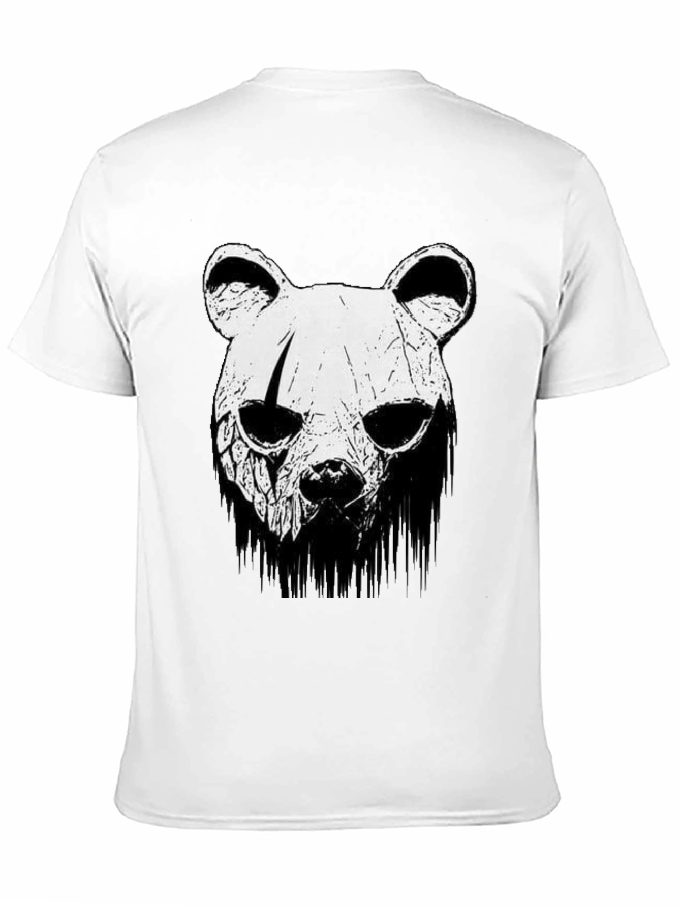 Bear Skull Graphic Black T-Shirt