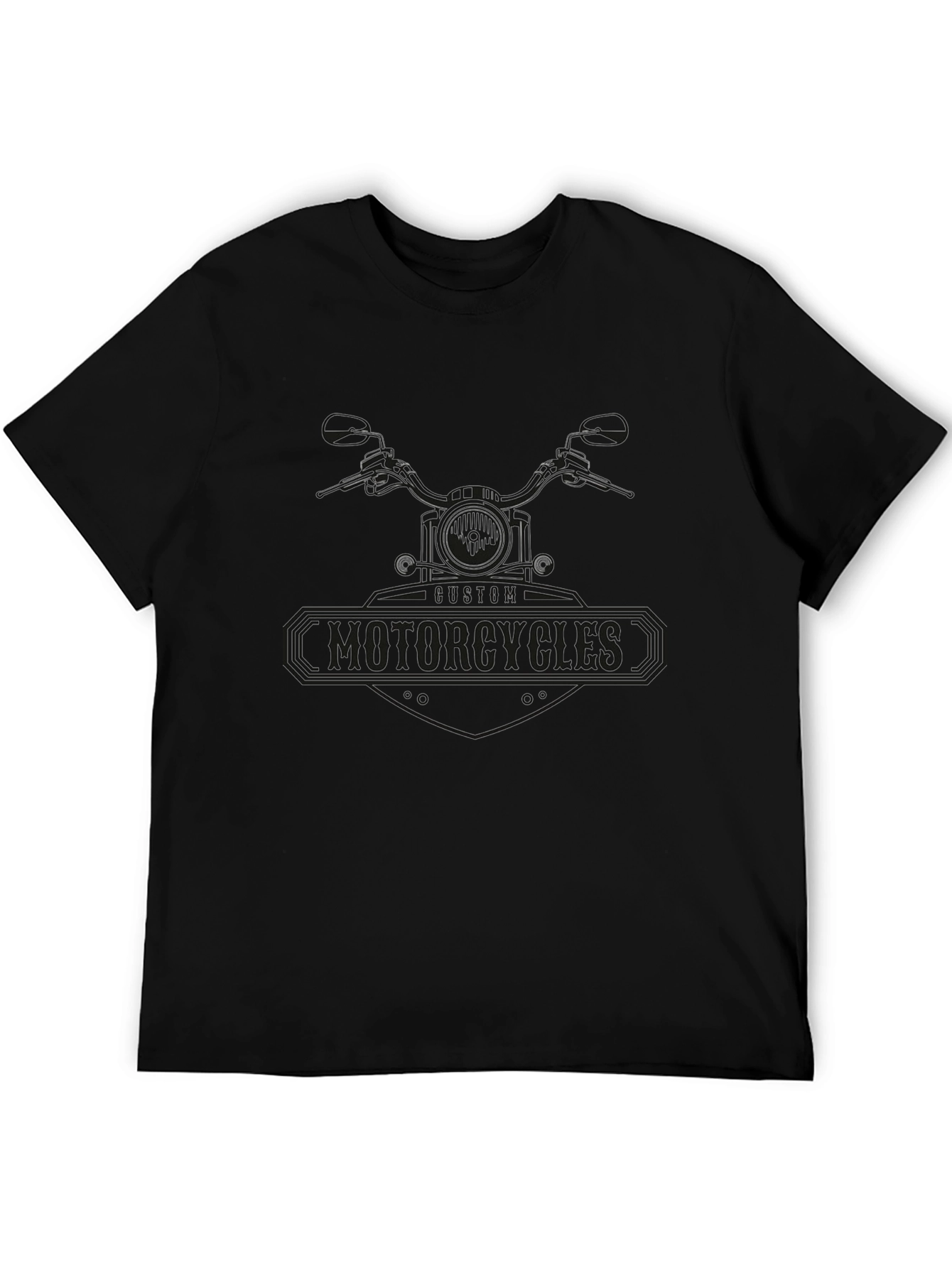 Custom Motorcycles Black T-Shirt