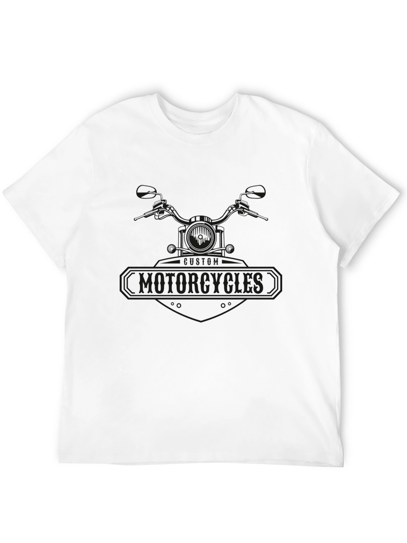 Custom Motorcycles Black T-Shirt