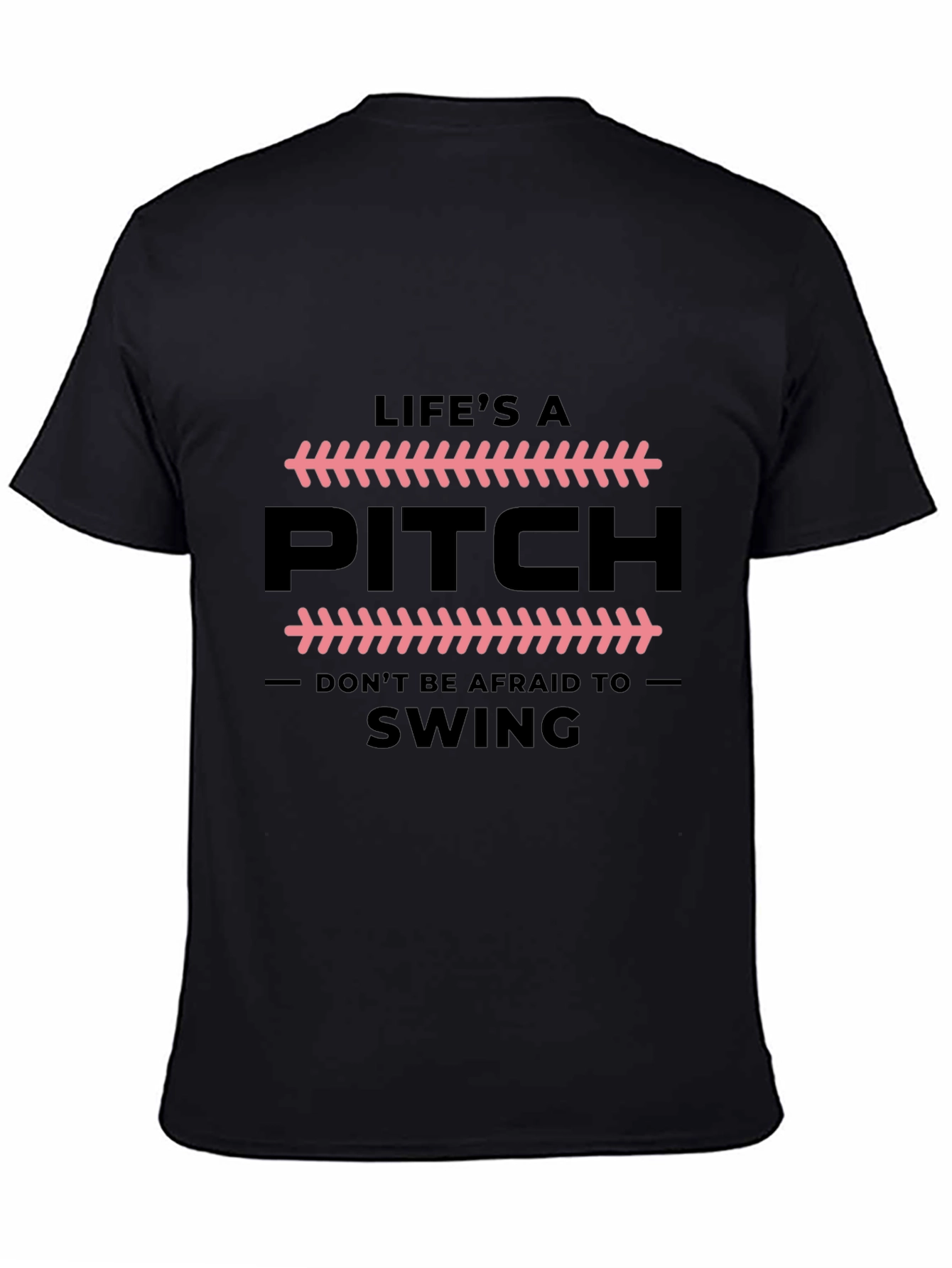 Lifes a Pitch Black Graphic T-Shirt