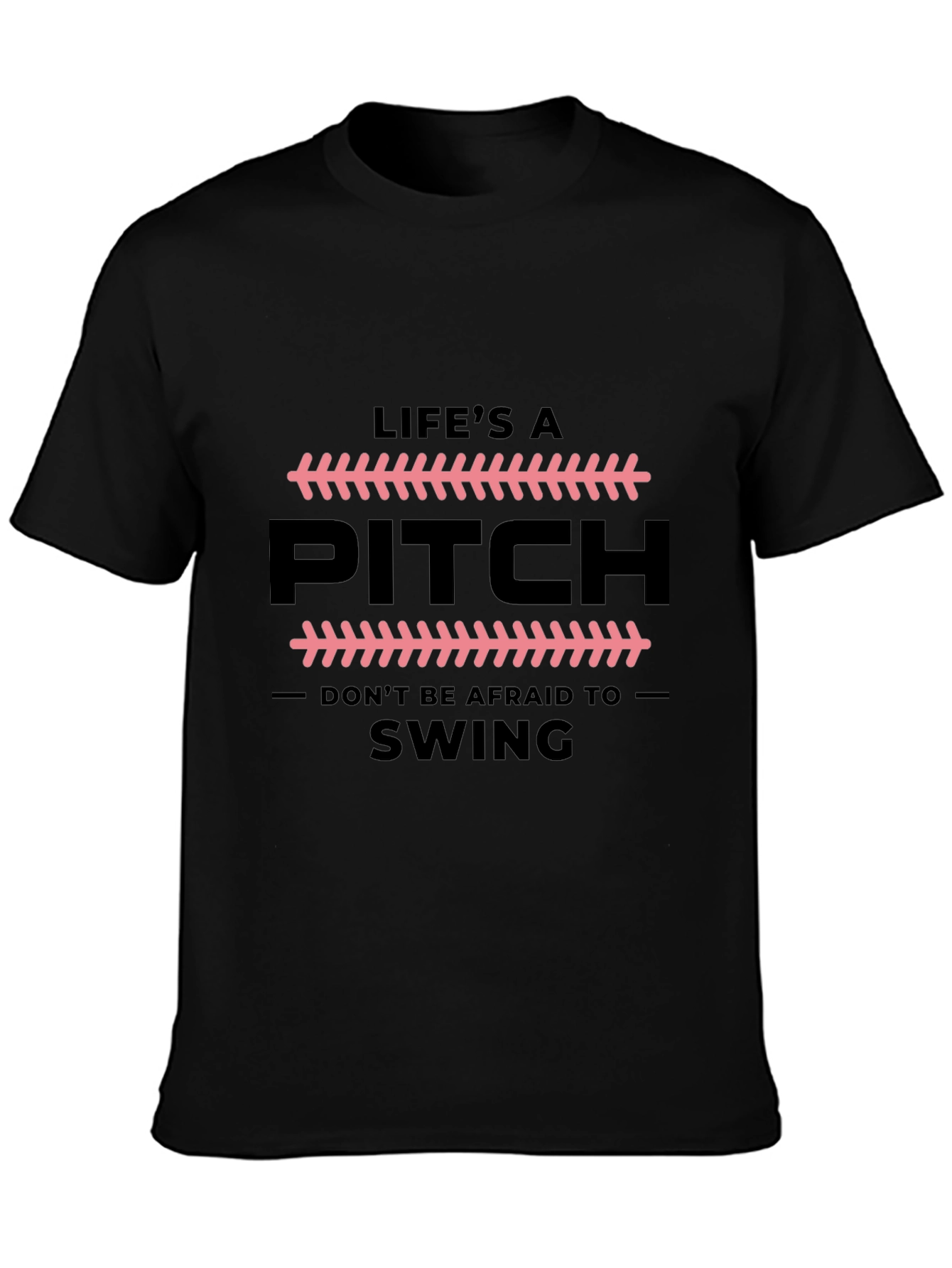 Lifes a Pitch Black Graphic T-Shirt
