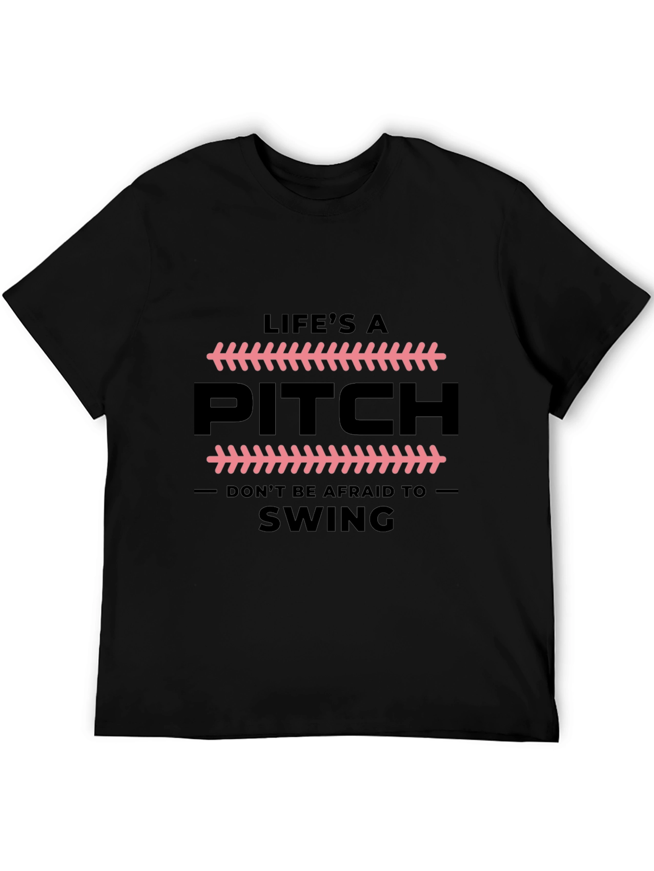 Lifes a Pitch Black Graphic T-Shirt