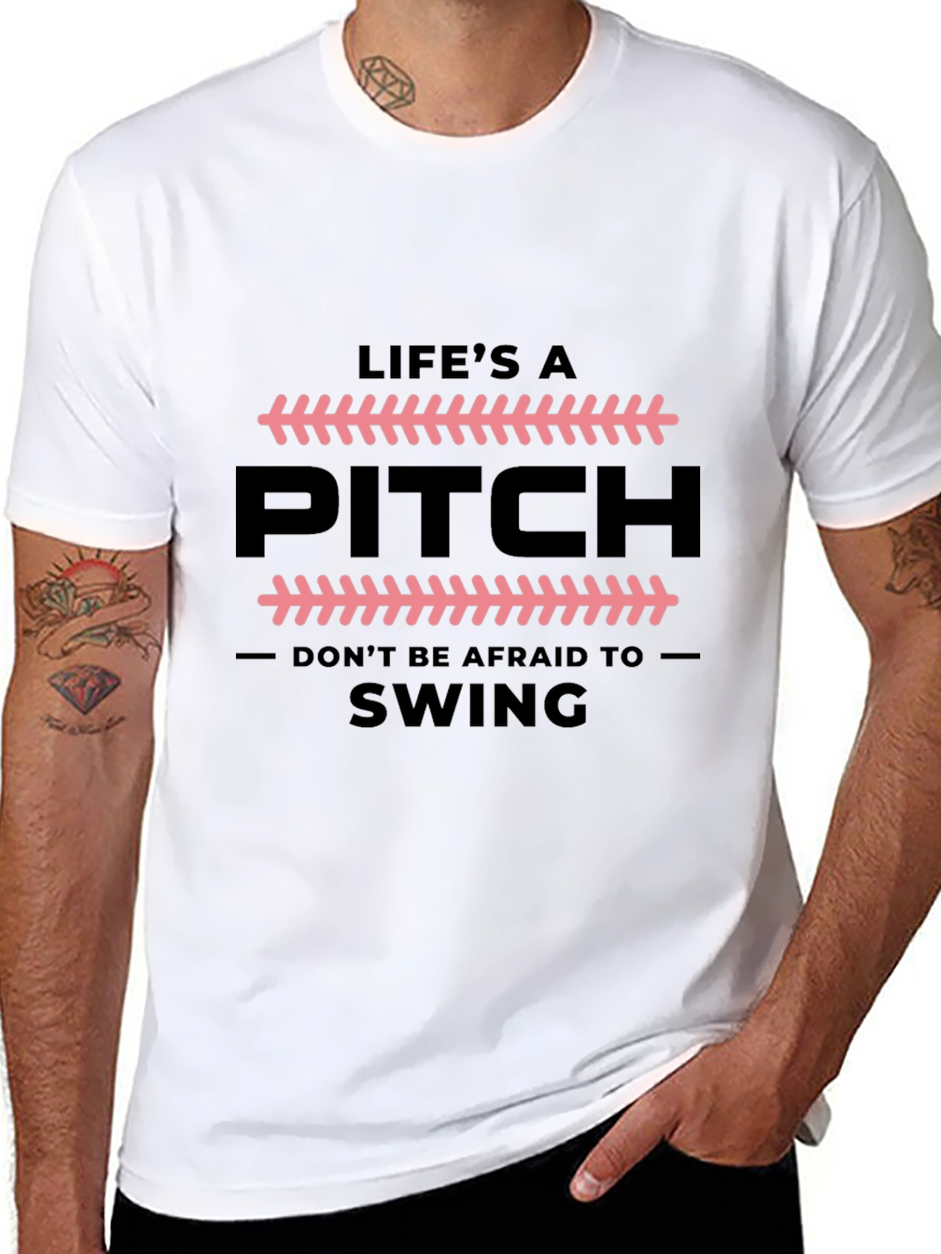 Lifes a Pitch Black Graphic T-Shirt