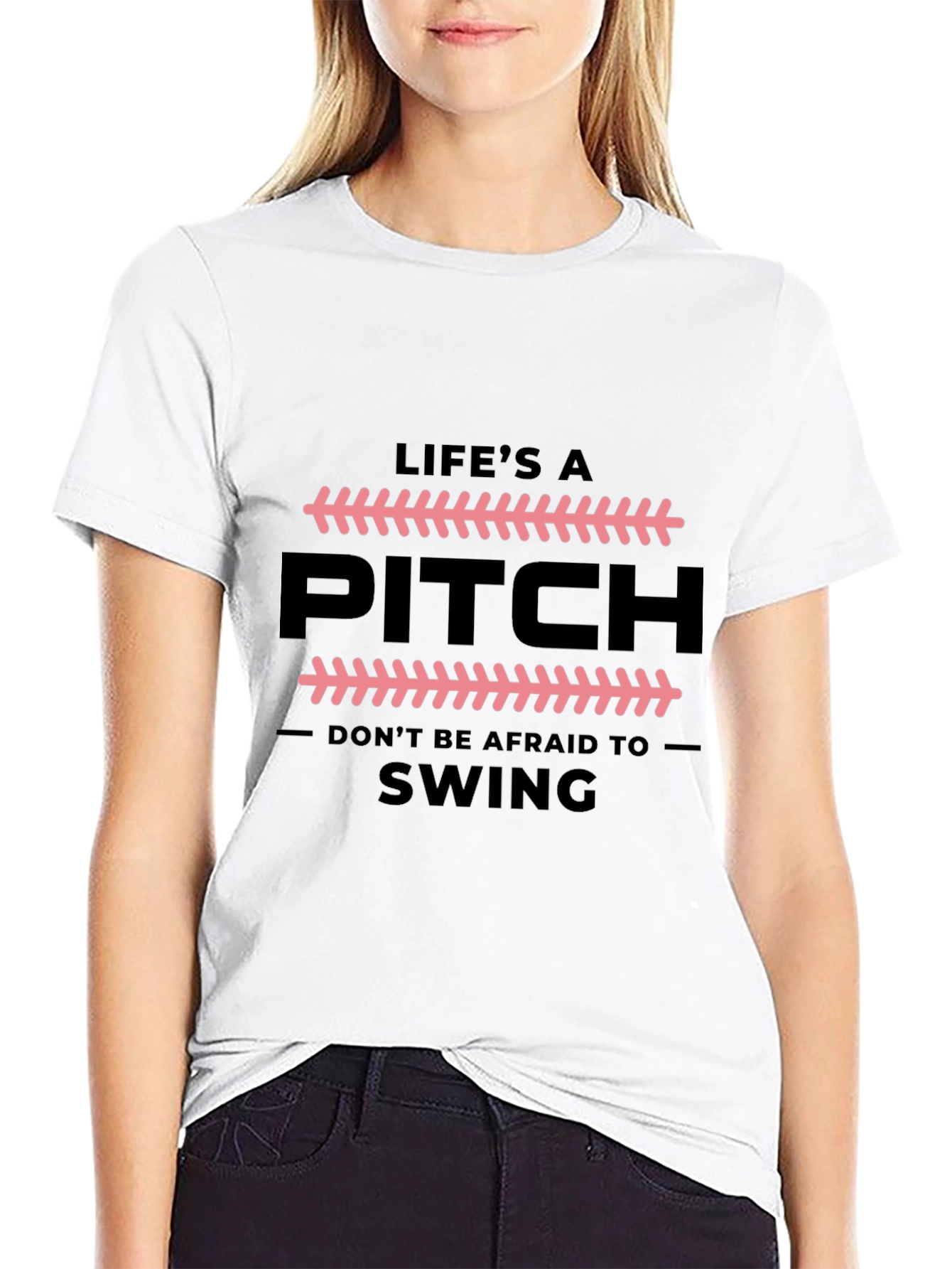 Lifes a Pitch Black Graphic T-Shirt