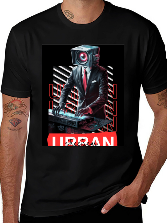 Urban Streetwear Camera Head DJ Graphic Tee