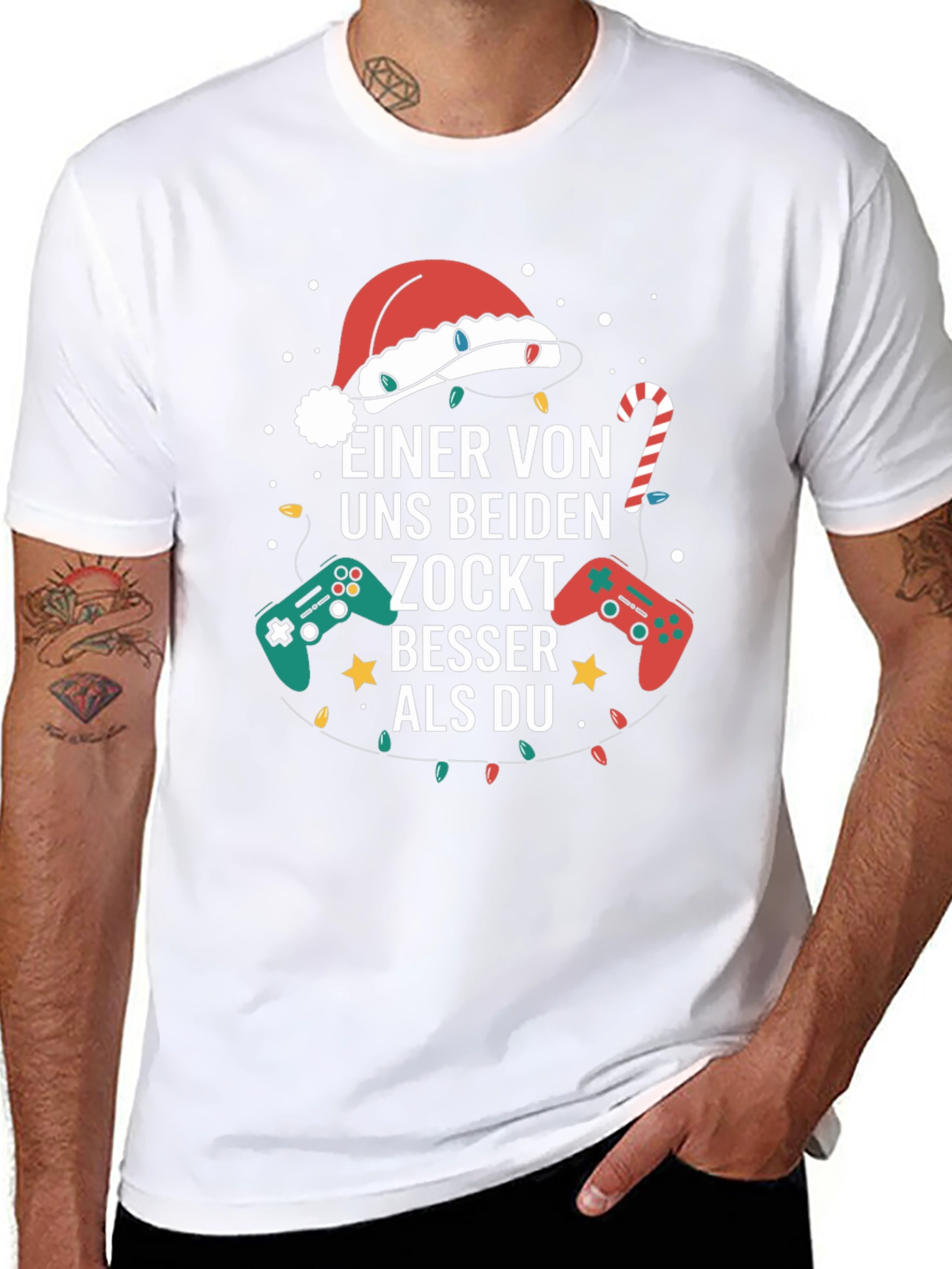 Gamer Christmas T-Shirt - Zockt Besser als Du!