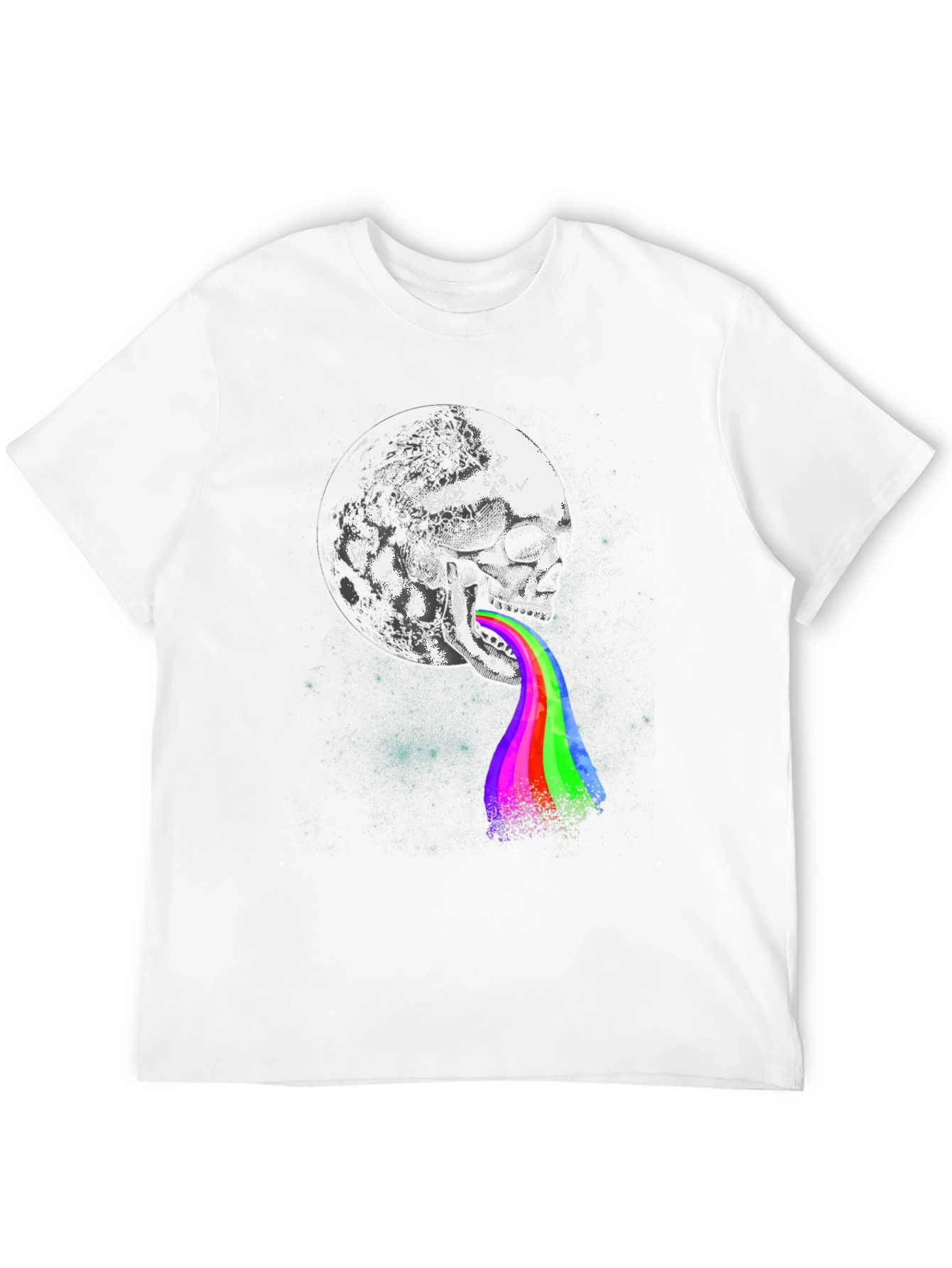 Skull Moon Rainbow Tongue Graphic Tee