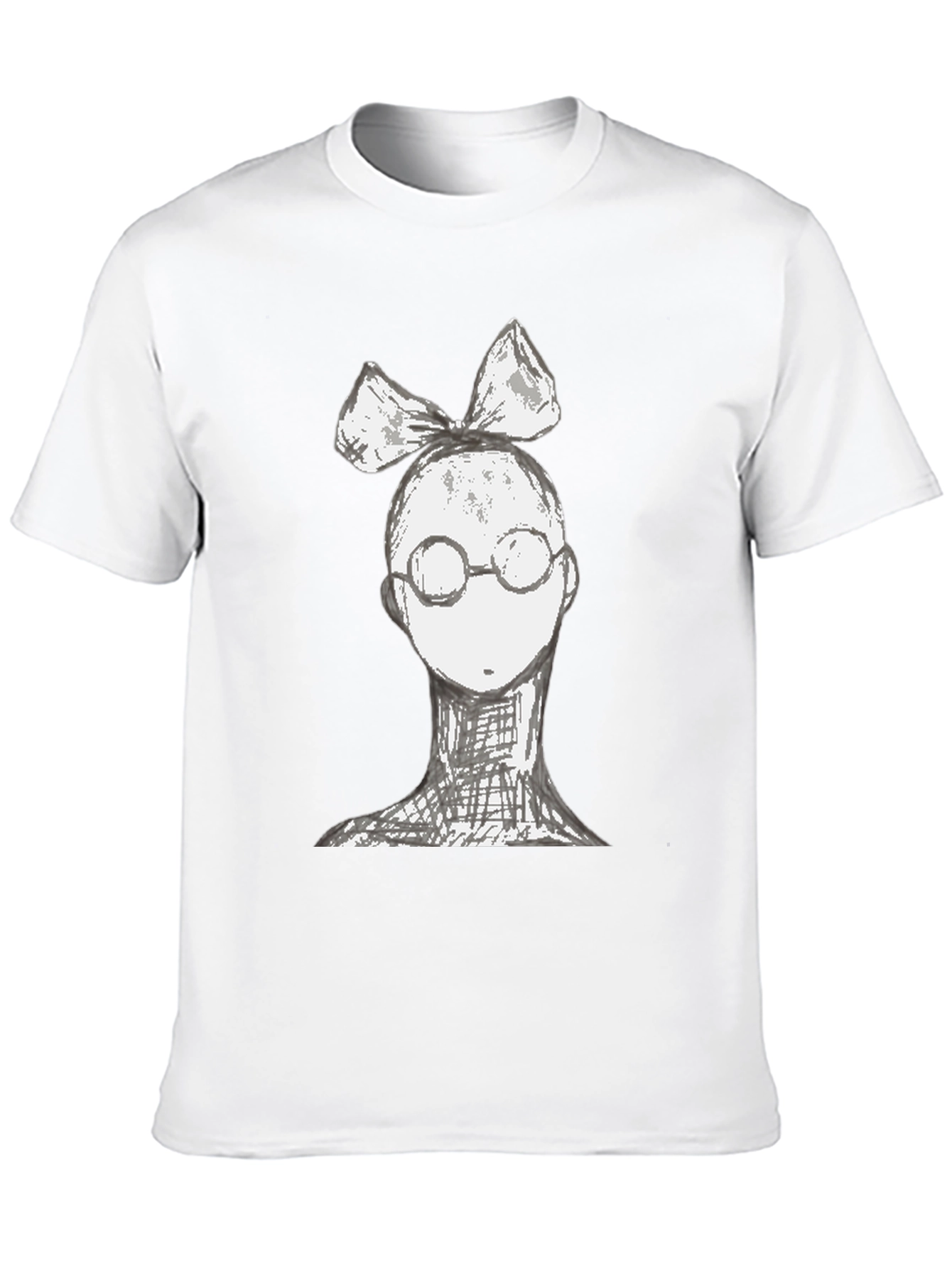 Whimsical Character Tee - Black Cotton Blend