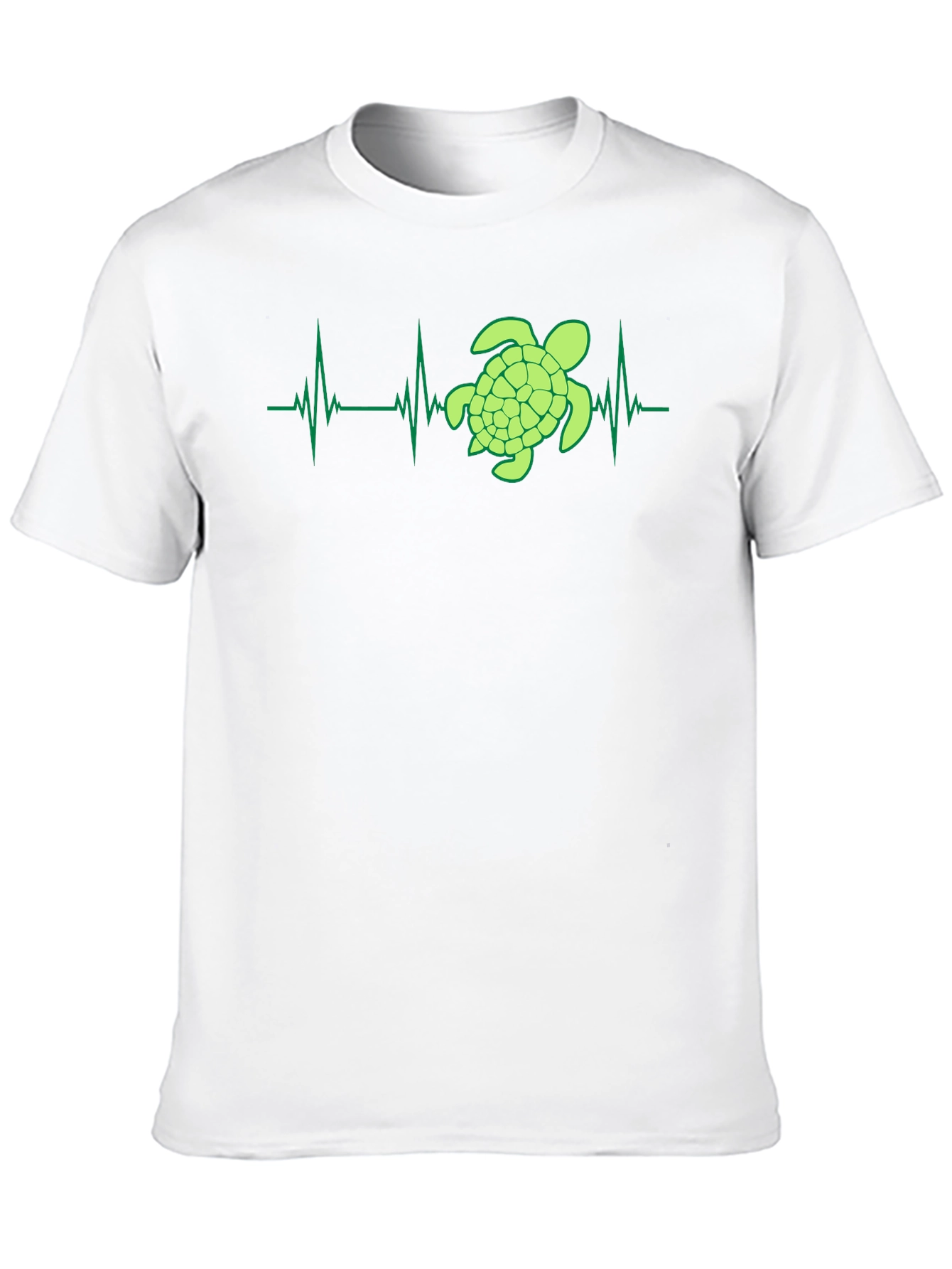 Turtle Heartbeat Graphic Tee - Eco-Friendly Style