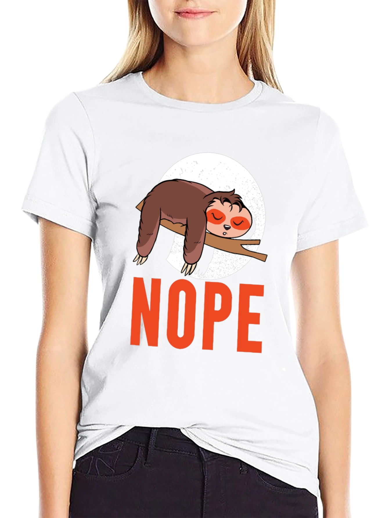 Nope Sloth T-Shirt - Lazy Day Comfort