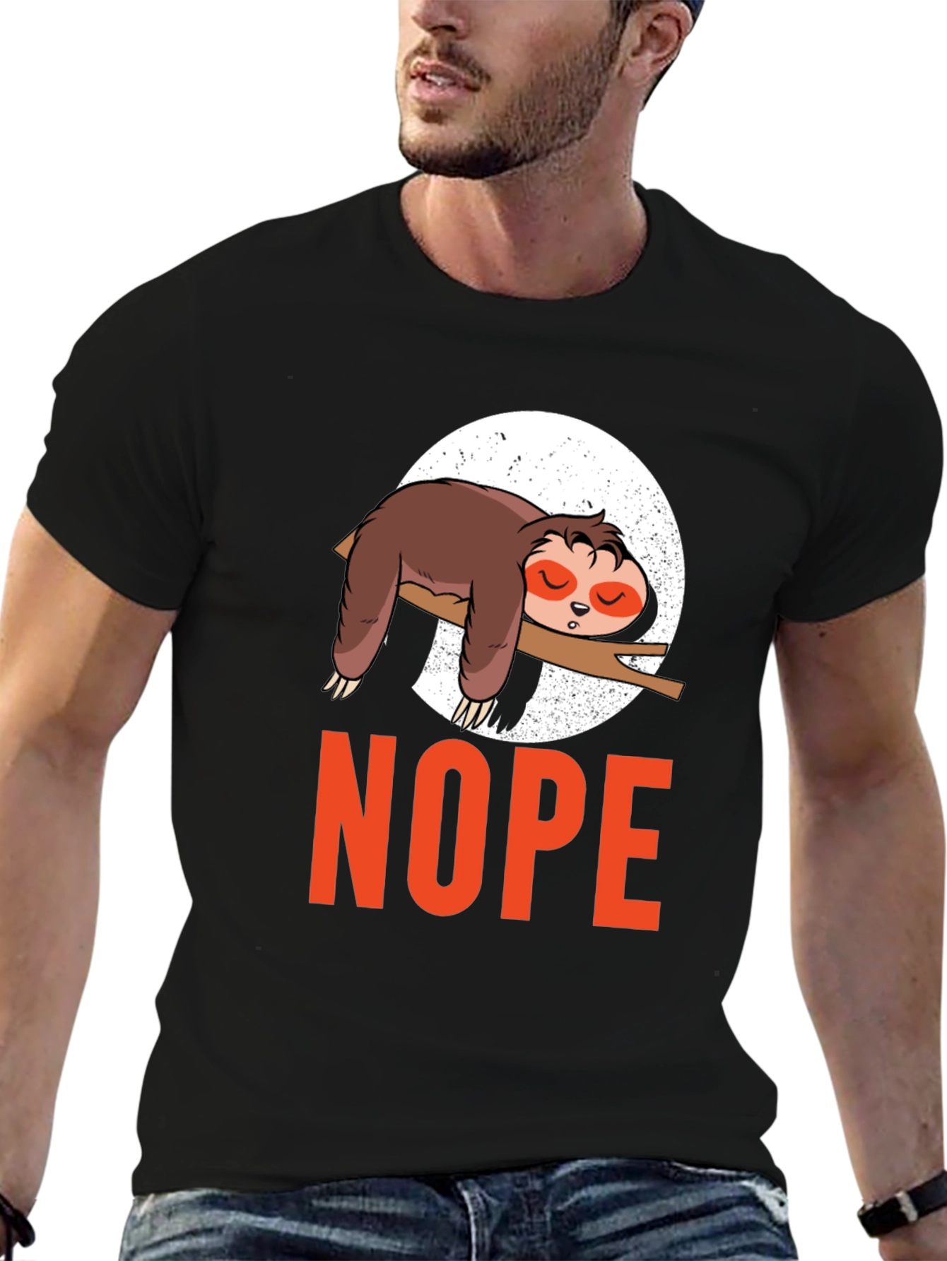 Nope Sloth T-Shirt - Lazy Day Comfort