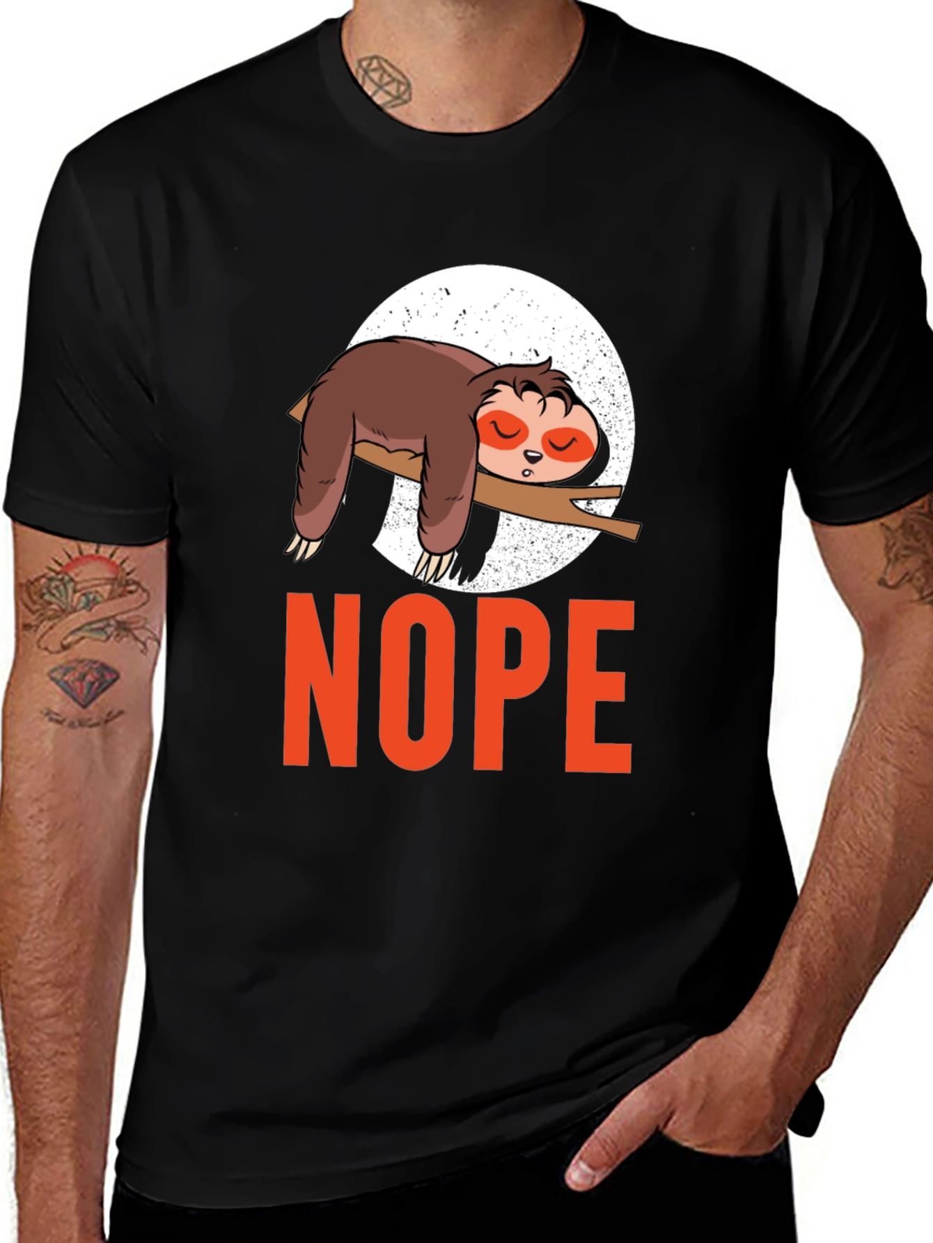 Nope Sloth T-Shirt - Lazy Day Comfort