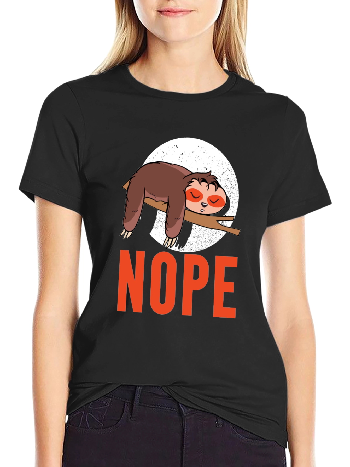 Nope Sloth T-Shirt - Lazy Day Comfort