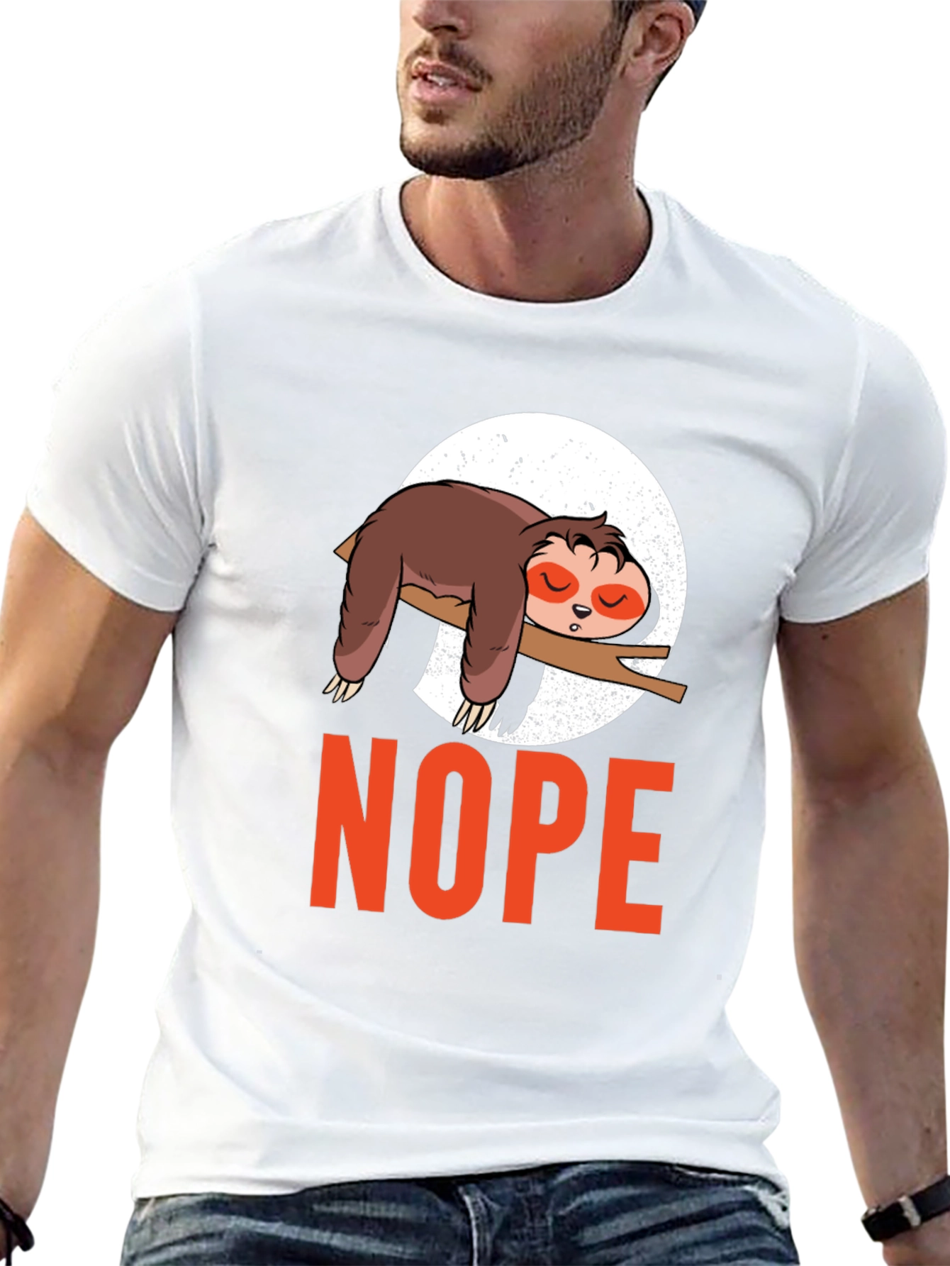 Nope Sloth T-Shirt - Lazy Day Comfort