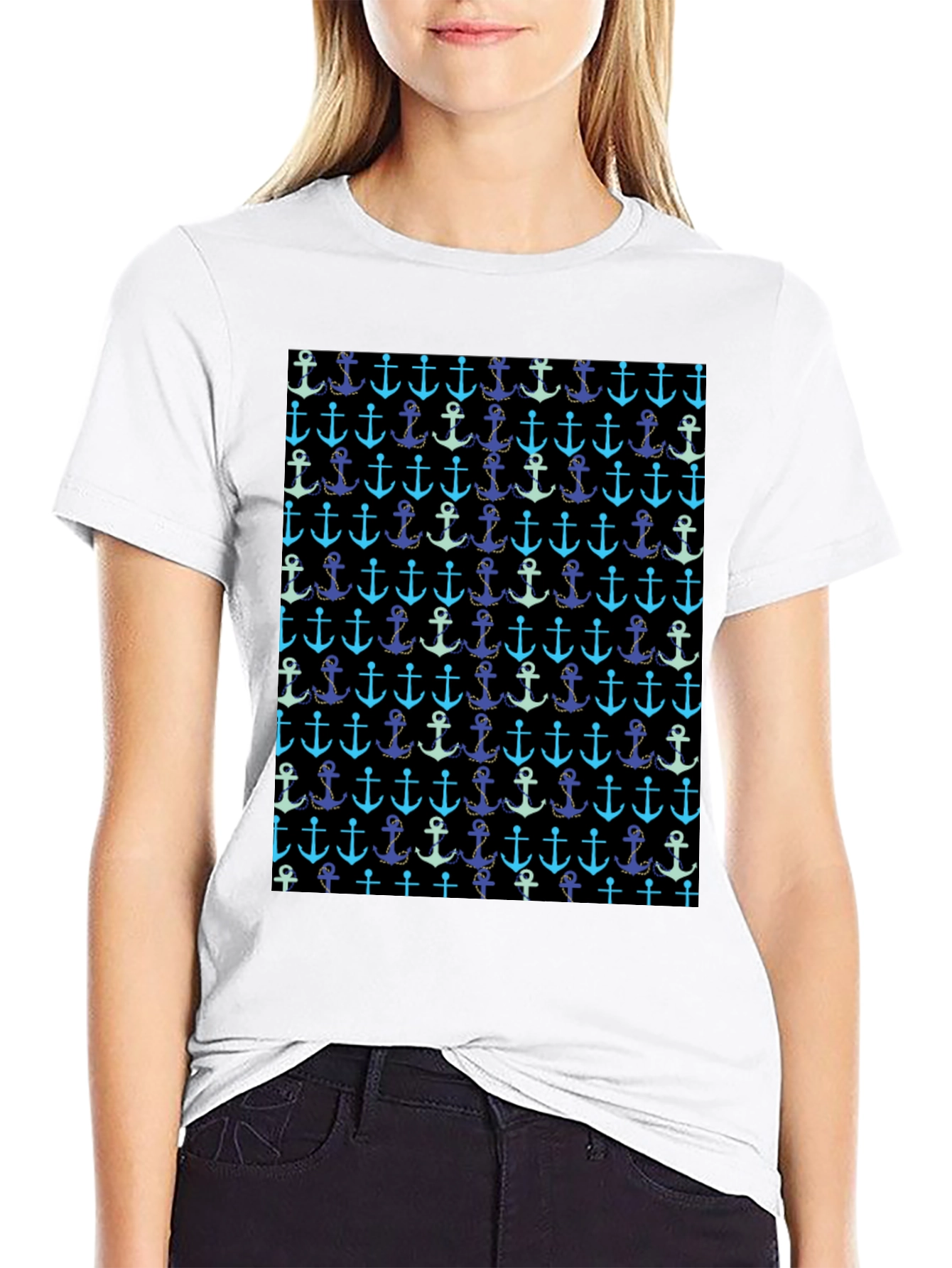 Nautical Anchor Pattern T-Shirt