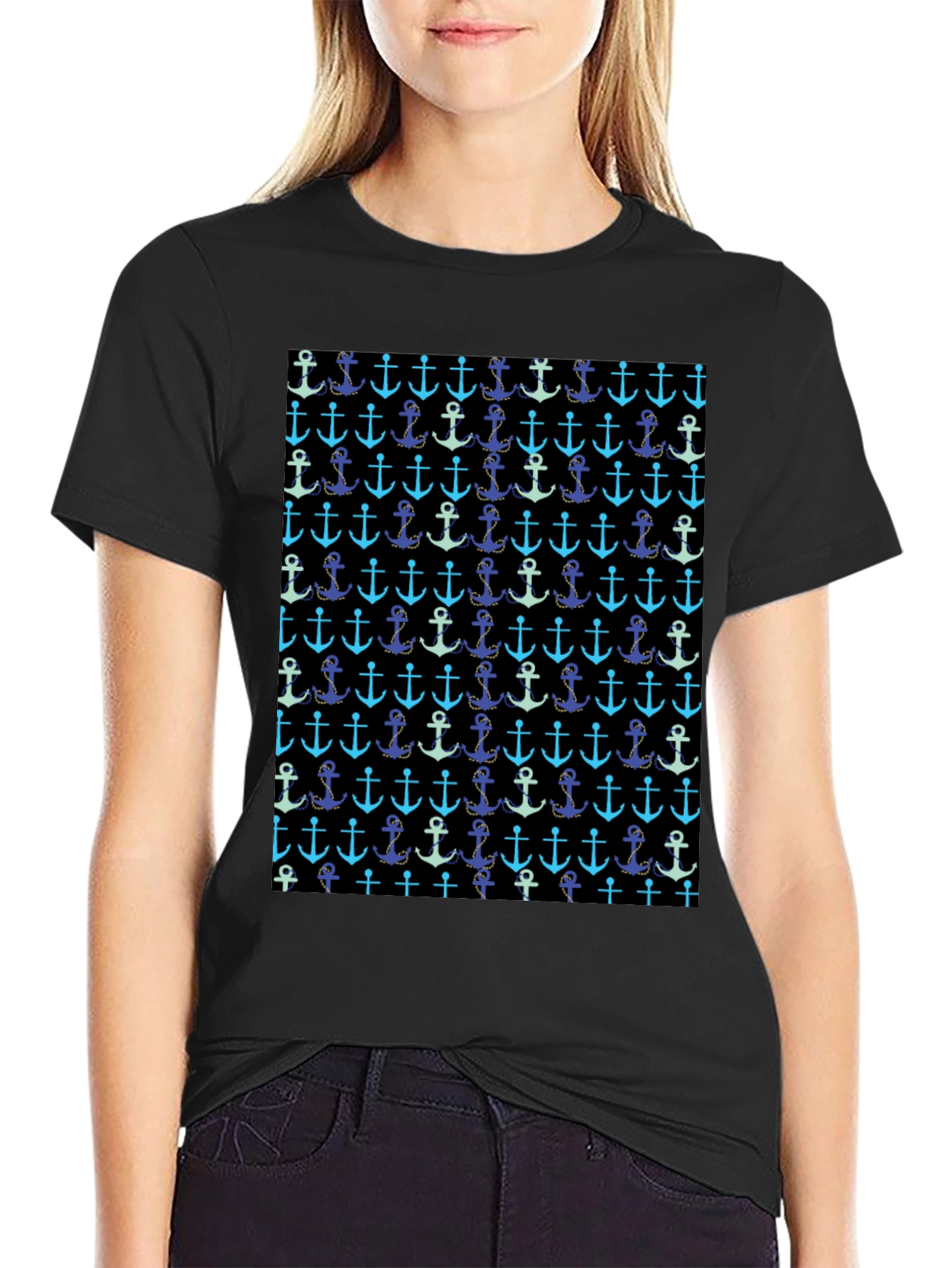 Nautical Anchor Pattern T-Shirt