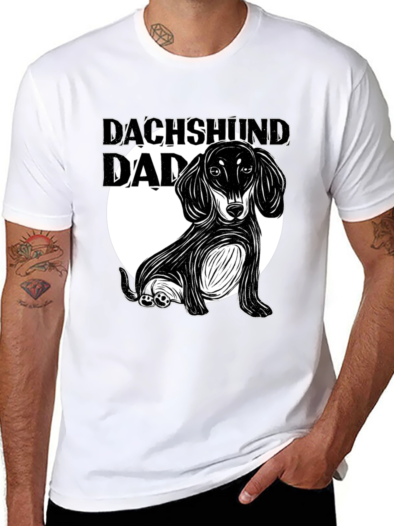 Dachshund Dad Graphic T-Shirt