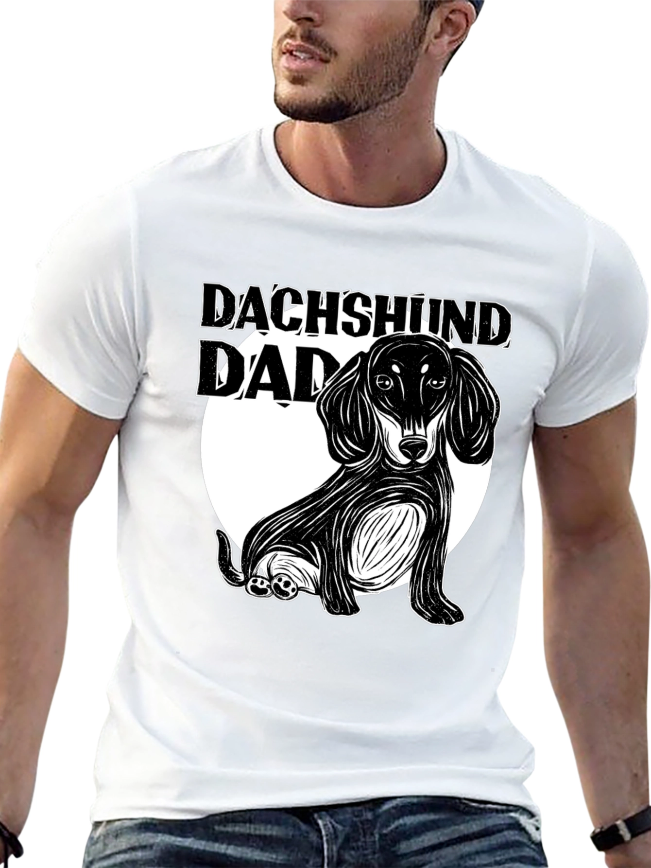 Dachshund Dad Graphic T-Shirt