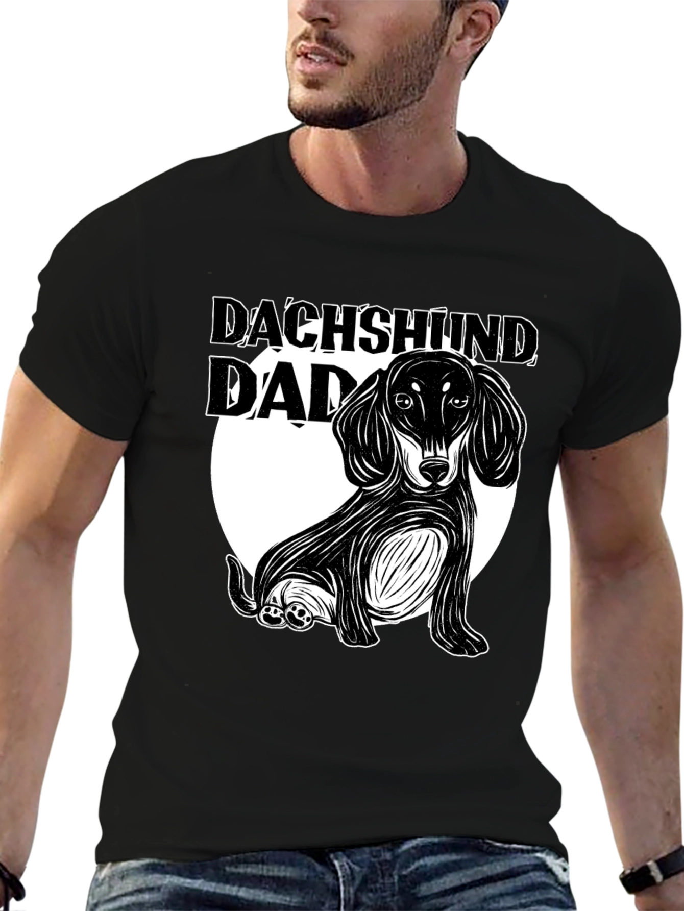 Dachshund Dad Graphic T-Shirt