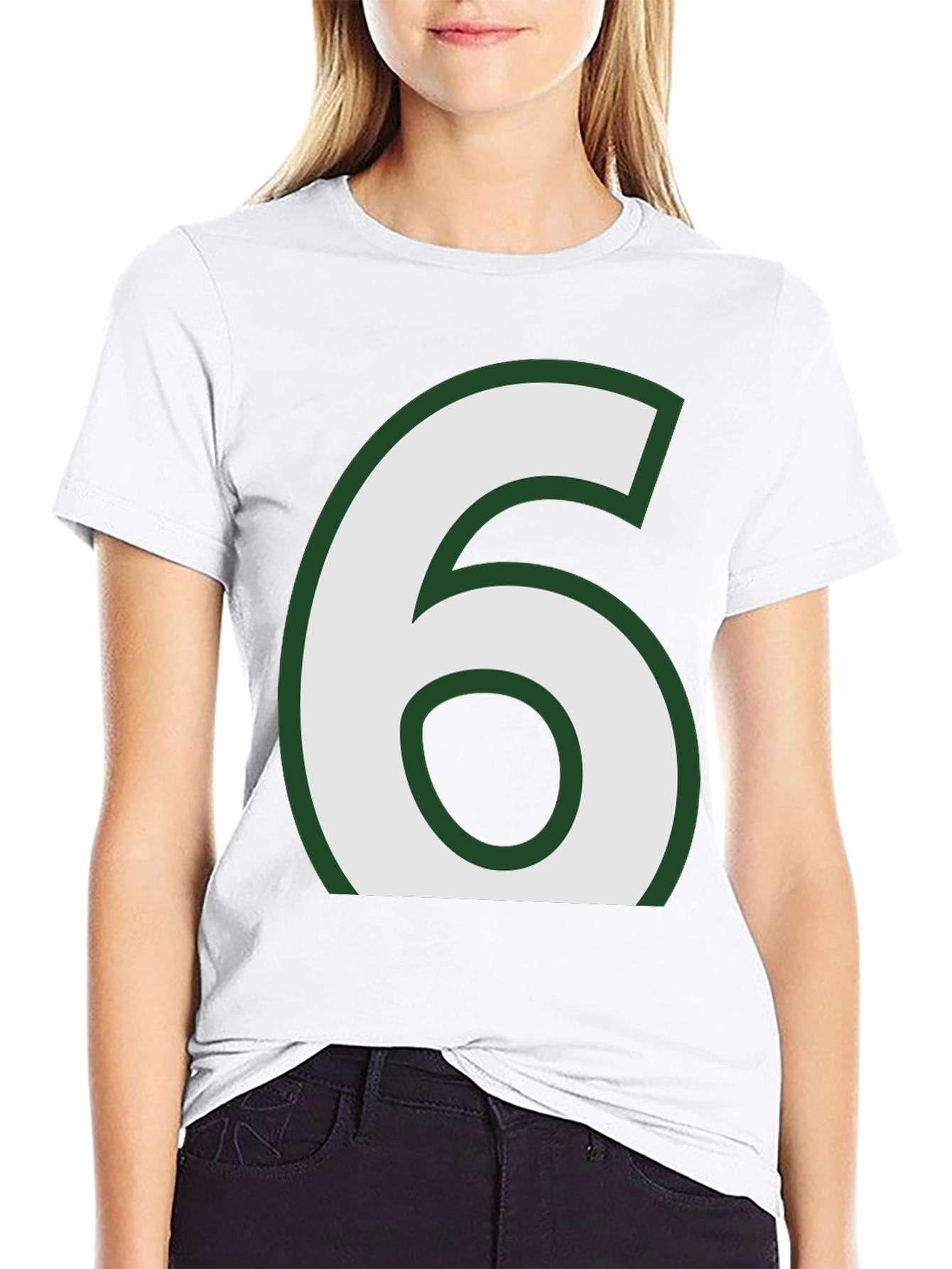 Number 6 Graphic Tee - Black Cotton Blend