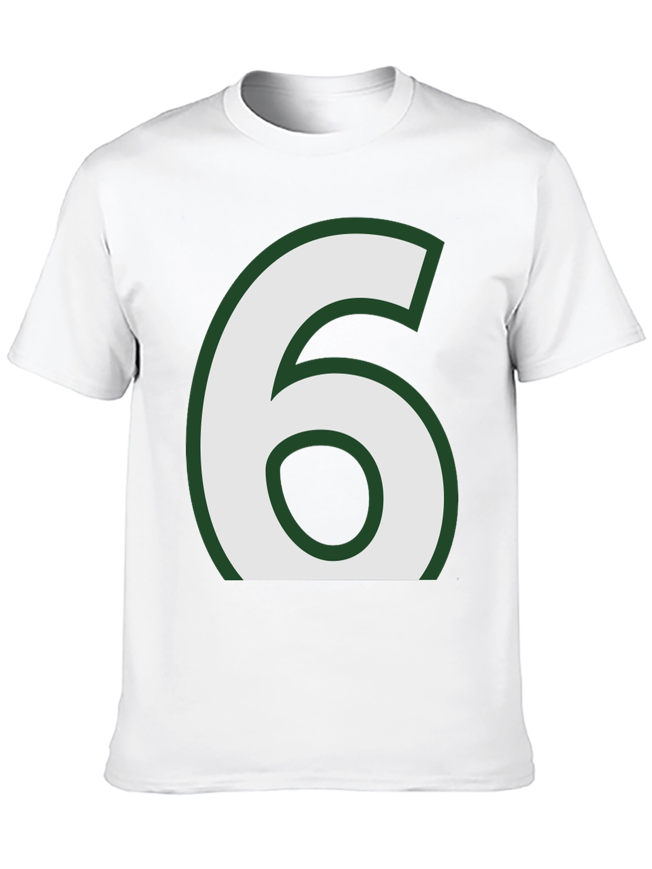 Number 6 Graphic Tee - Black Cotton Blend