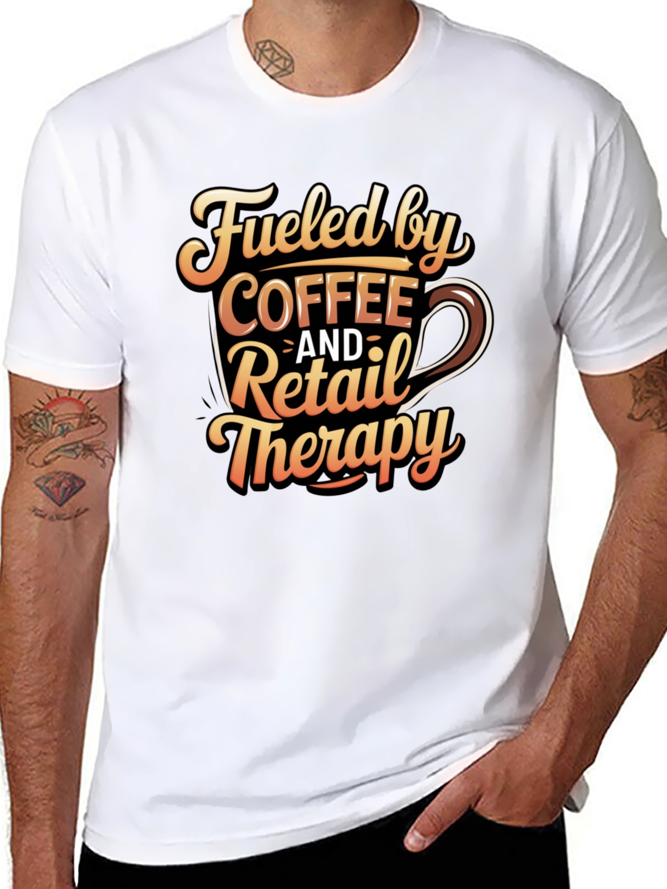 Fueled by Coffee & Retail Therapy Graphic Tee