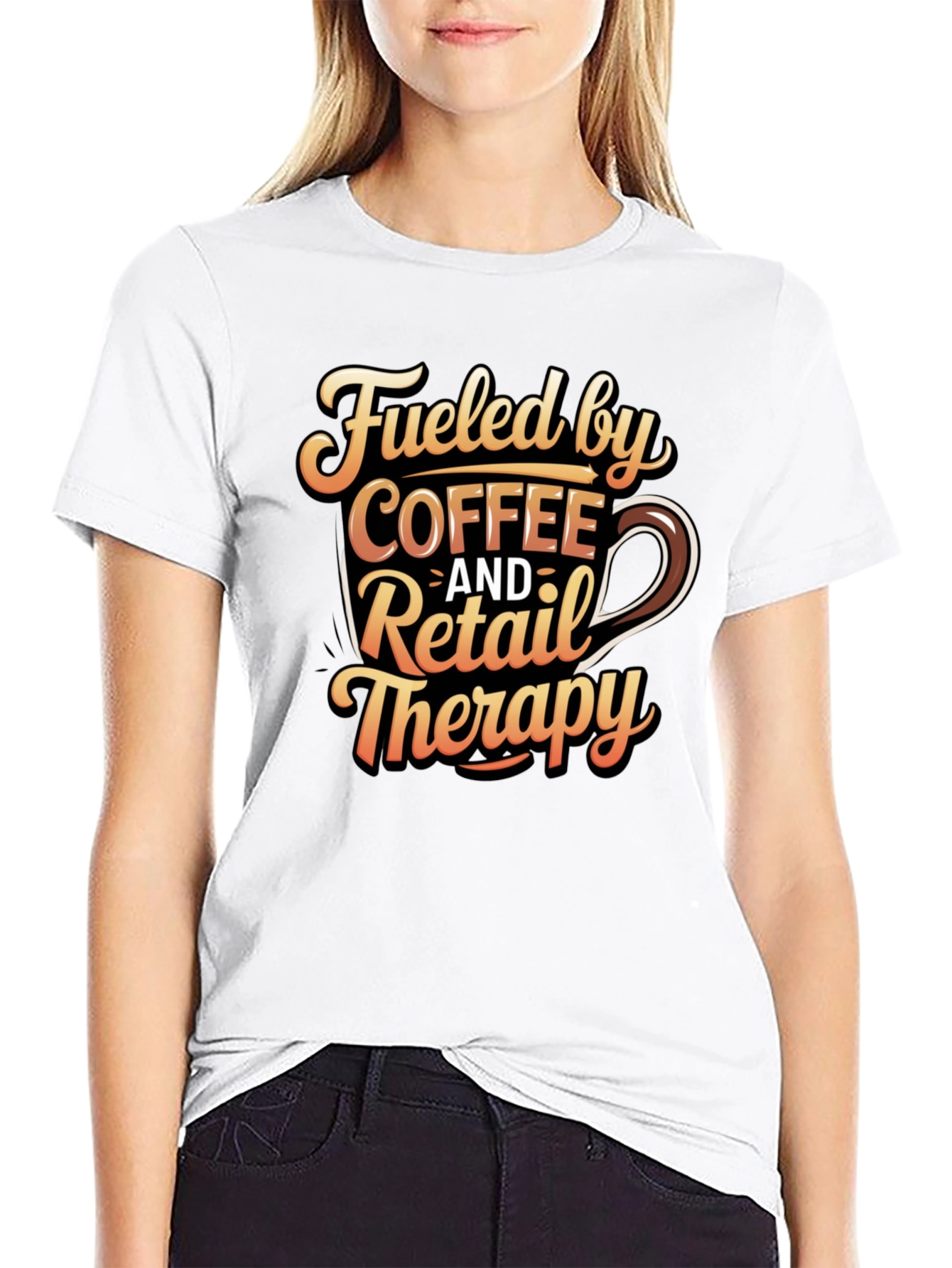 Fueled by Coffee & Retail Therapy Graphic Tee